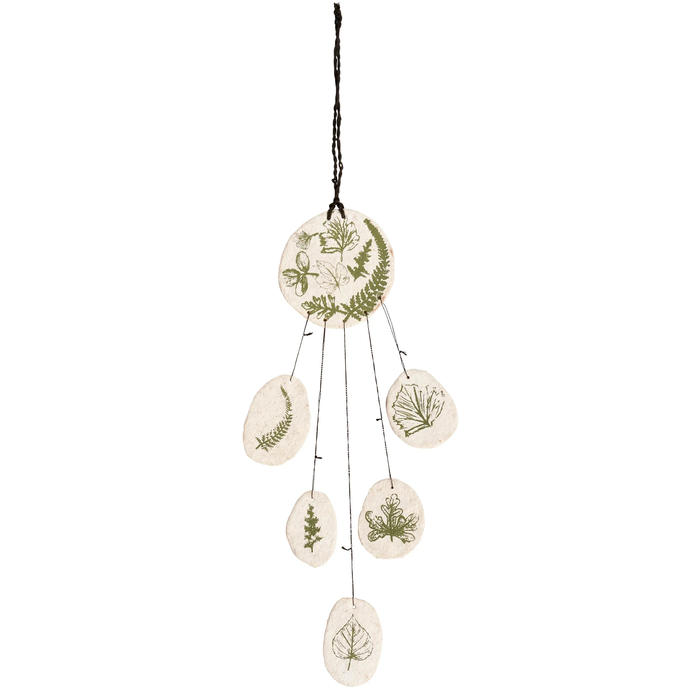 Leaf Study Hanging Decor | Paper-mache Nature-themed Wall Display | 3.75" x 15" - Image 8