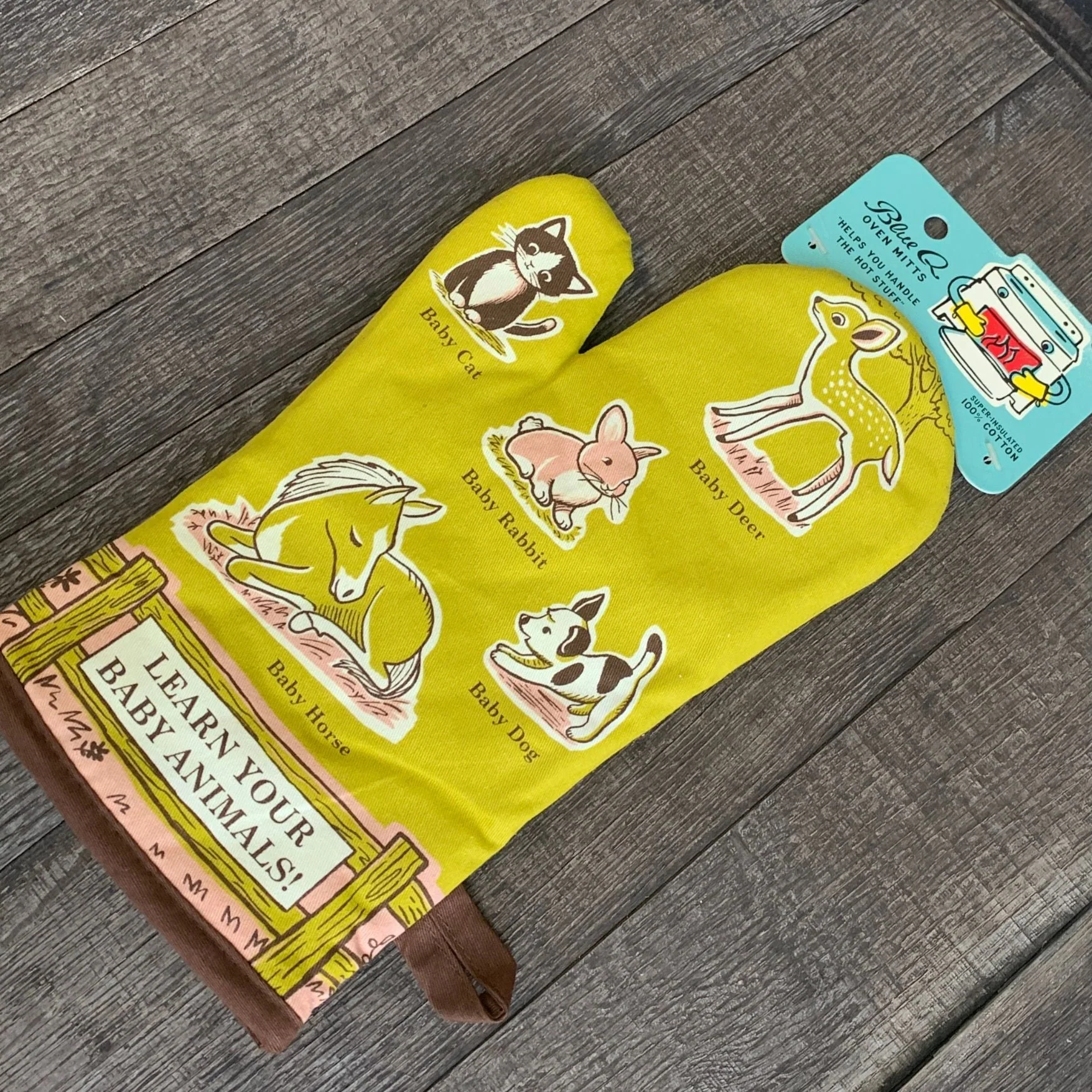 Learn Your Baby Animals Oven Mitt with Animal Design | Kitchen Thermal Single Pot Holder | BlueQ at GetBullish - Image 6