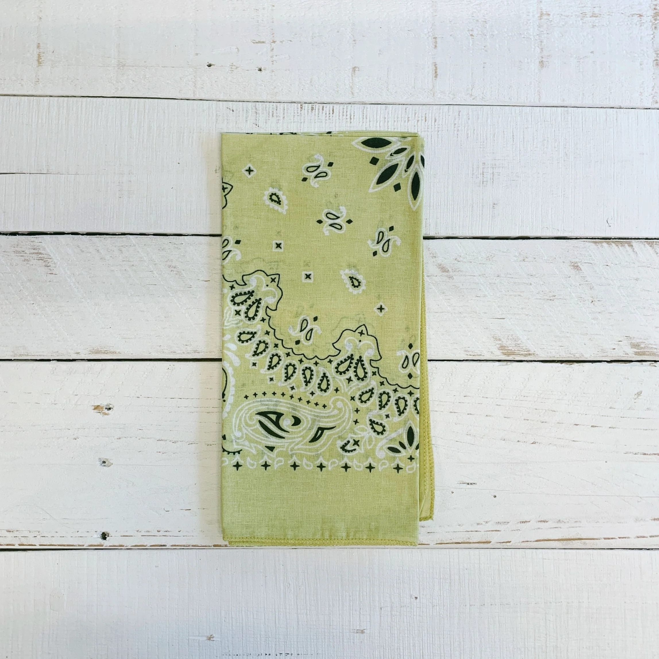 Lemon Muted Color Bandana | Boho Hair Scarf Headwrap - Image 6
