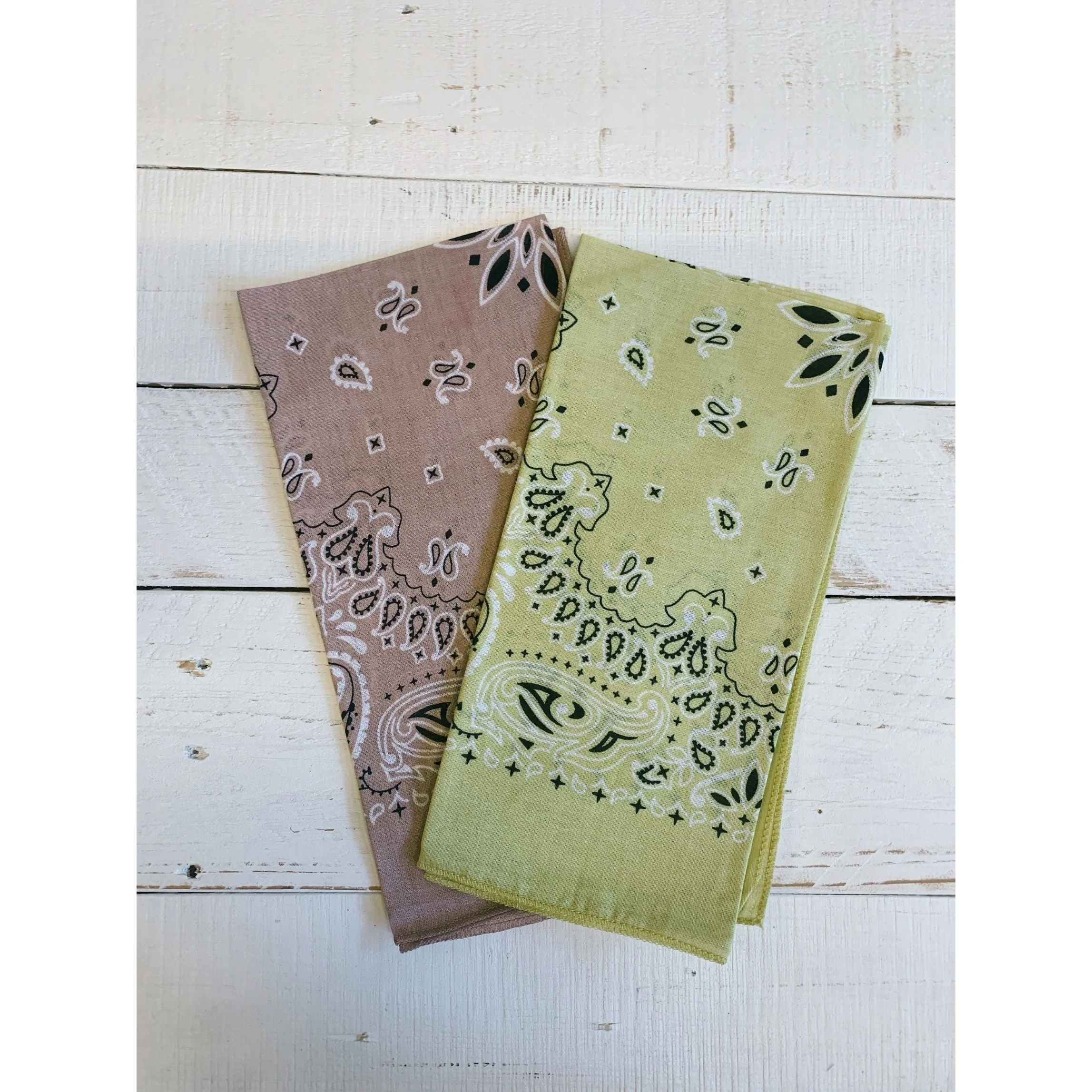 Lemon Muted Color Bandana | Boho Hair Scarf Headwrap - Image 7