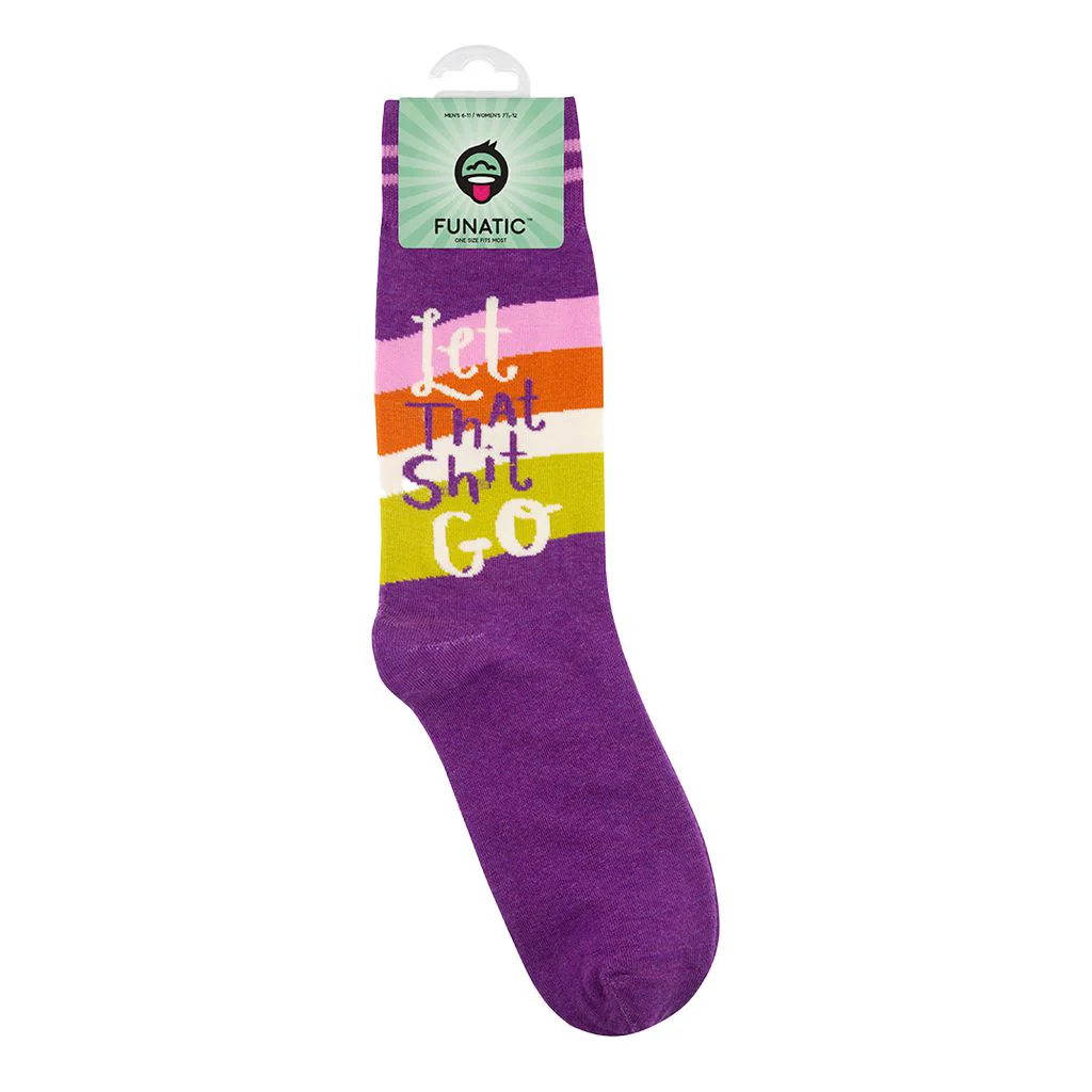 Let That Shit Go Socks in Purple - Image 4