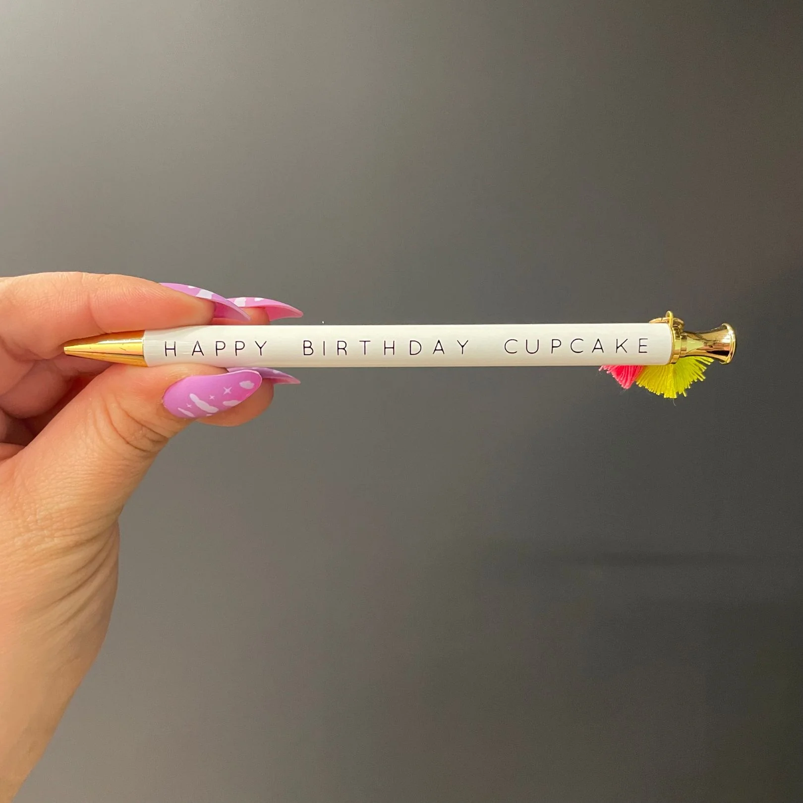 Let Them Eat Cake Tassel Pen Set of 6 | Giftable Pen | Novelty Office Desk Supplies - Image 5