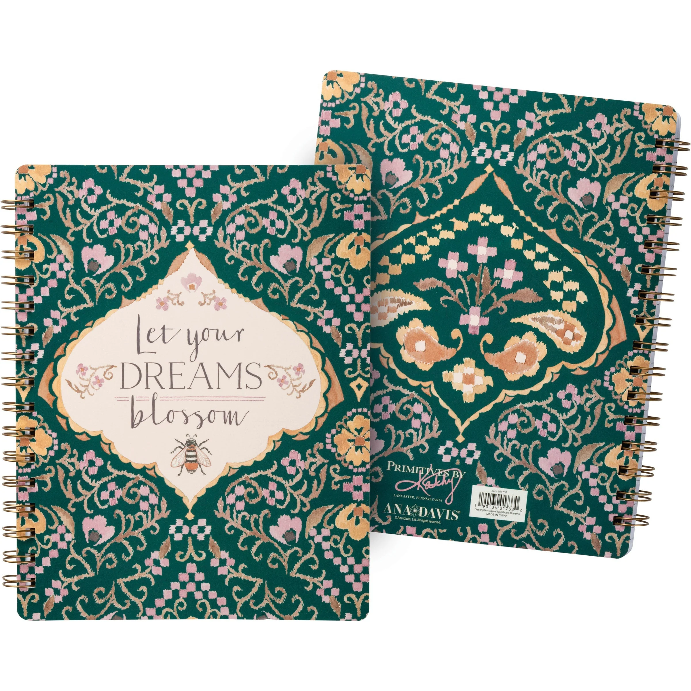 Let Your Dreams Blossom Spiral Notebook | Art on Both Sides | 9" x 7" | 120 Lined Pages - Image 4