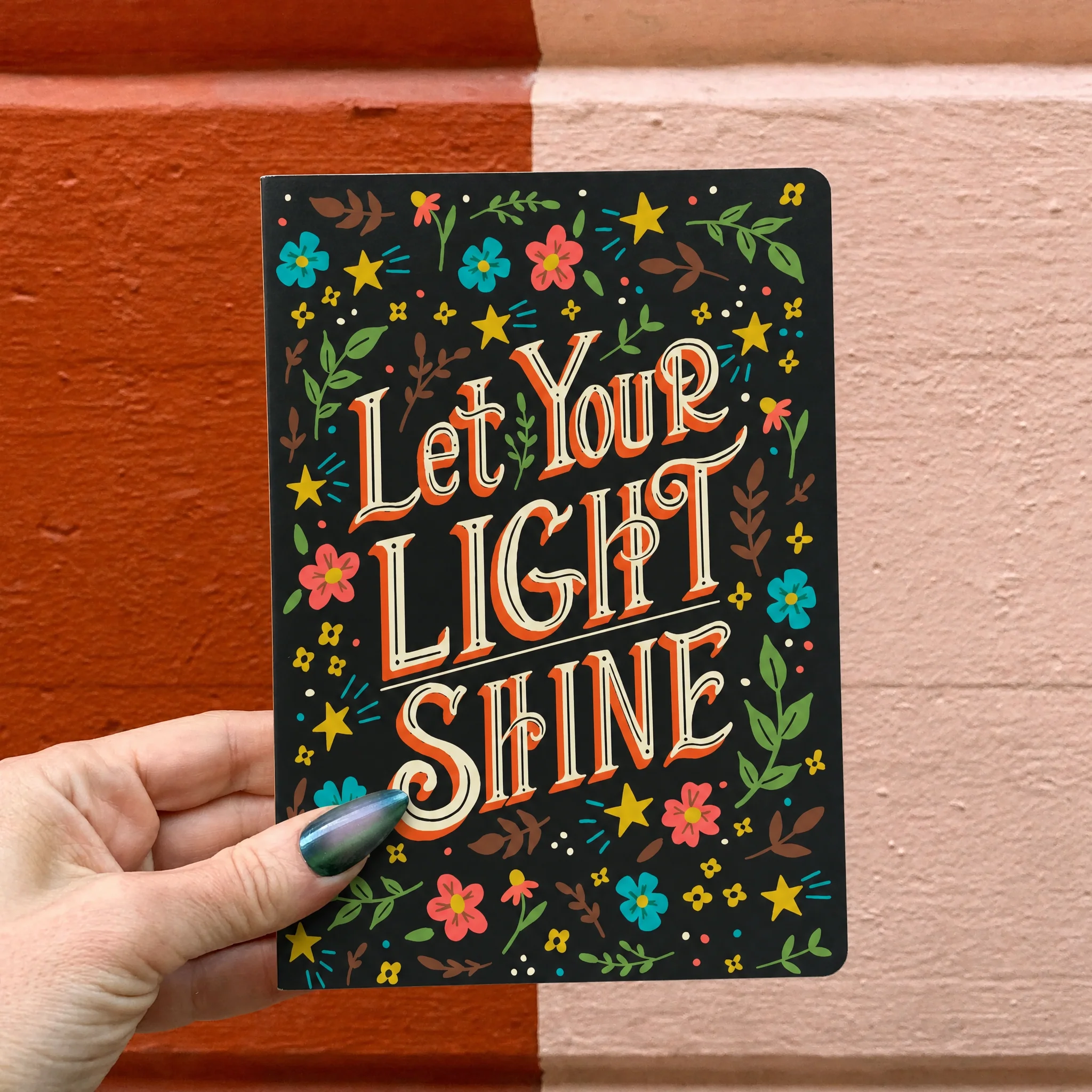 Let Your Light Shine Flower Double-Sided Journal | 160 lined pages