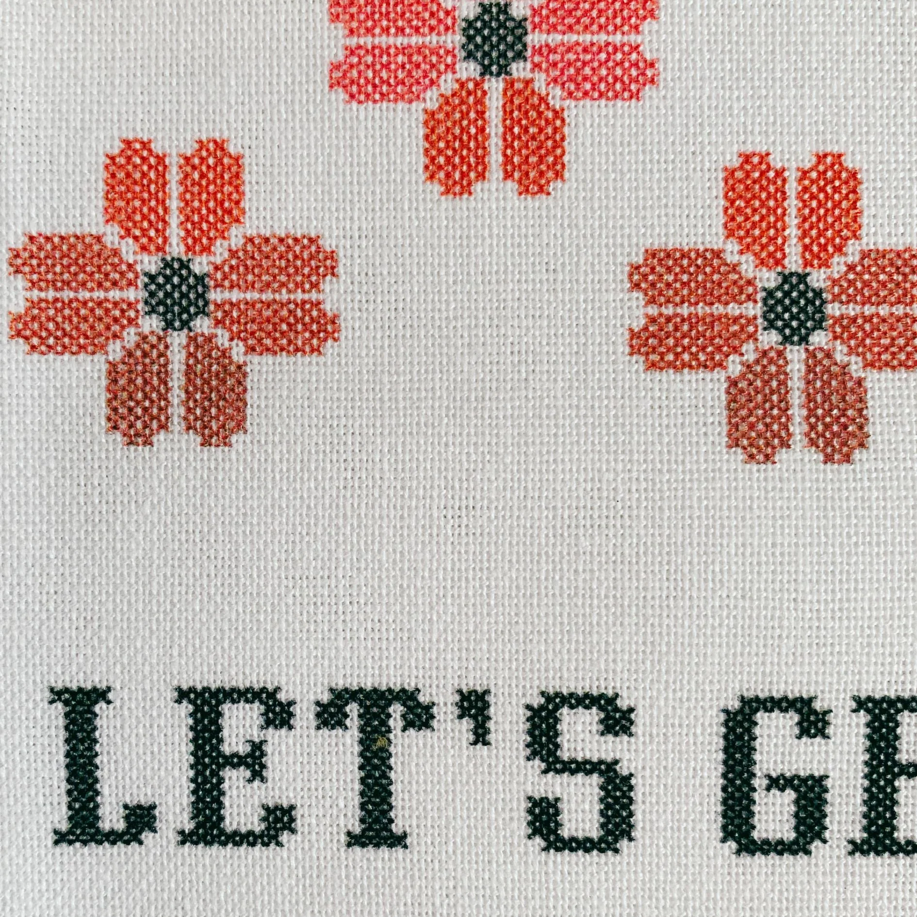 Let's Get All Freaky and Shit Cross-Stitch Print Dishtowel | Hangable Rude Funny Saying Cotton Towel - Image 6