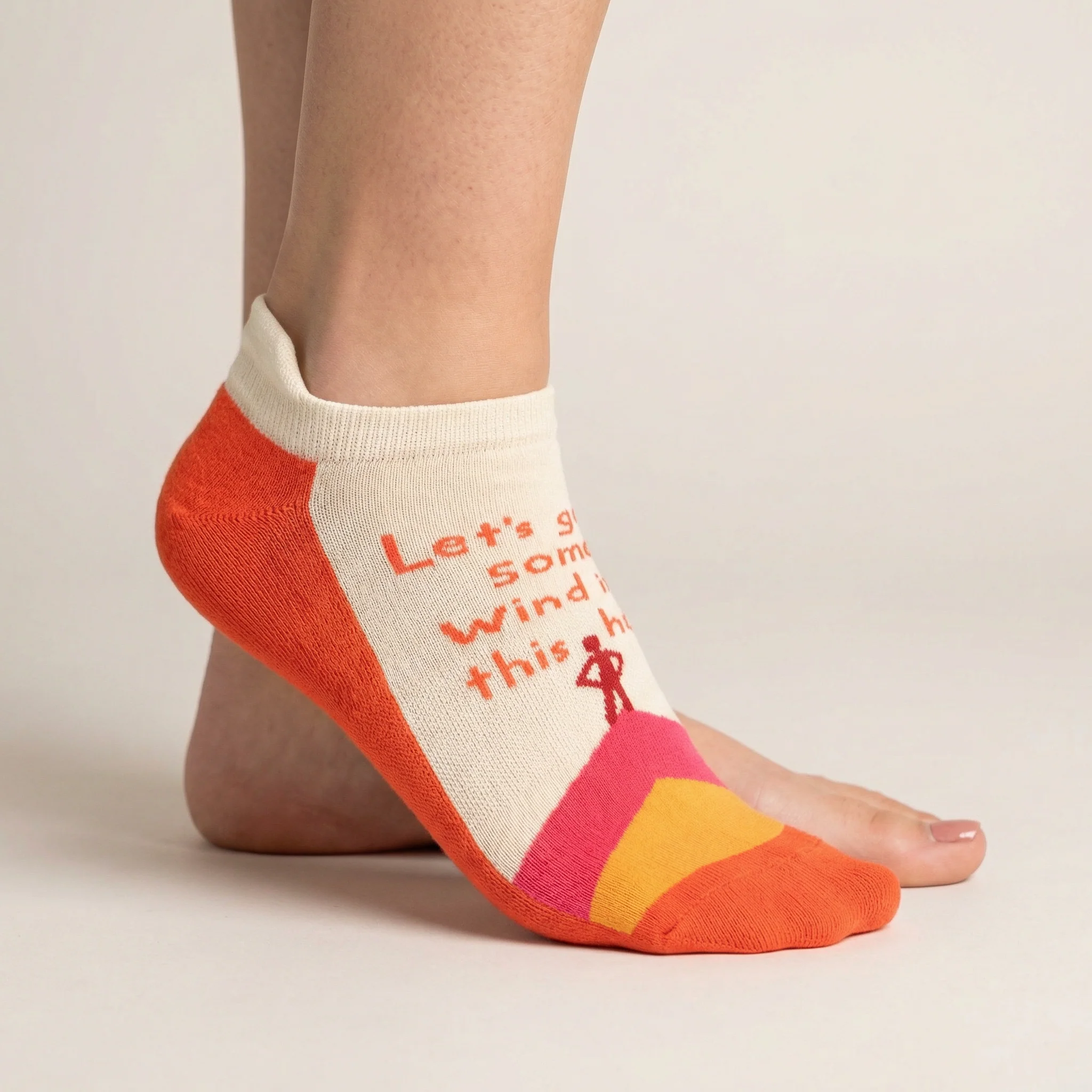 Let's Get Some Wind In This Hair Unisex Sneaker Socks [2 Size Options] | BlueQ at GetBullish - Image 14
