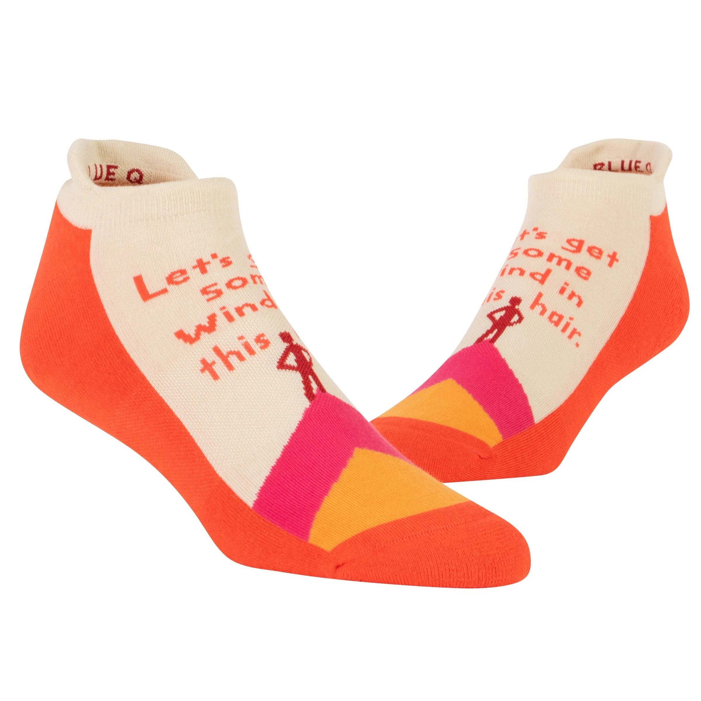 Let's Get Some Wind In This Hair Unisex Sneaker Socks [2 Size Options] | BlueQ at GetBullish - Image 3