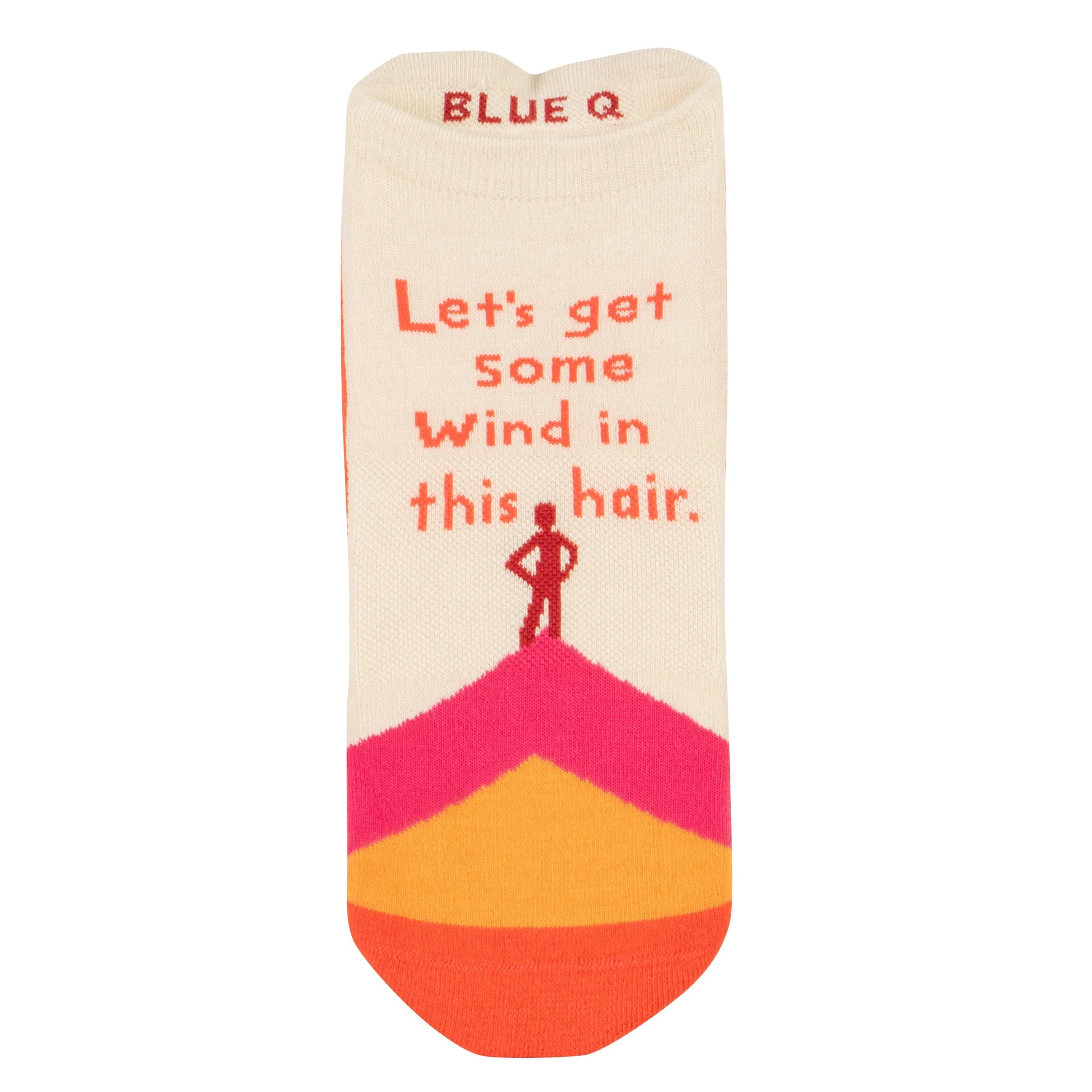 Let's Get Some Wind In This Hair Unisex Sneaker Socks [2 Size Options] | BlueQ at GetBullish - Image 4