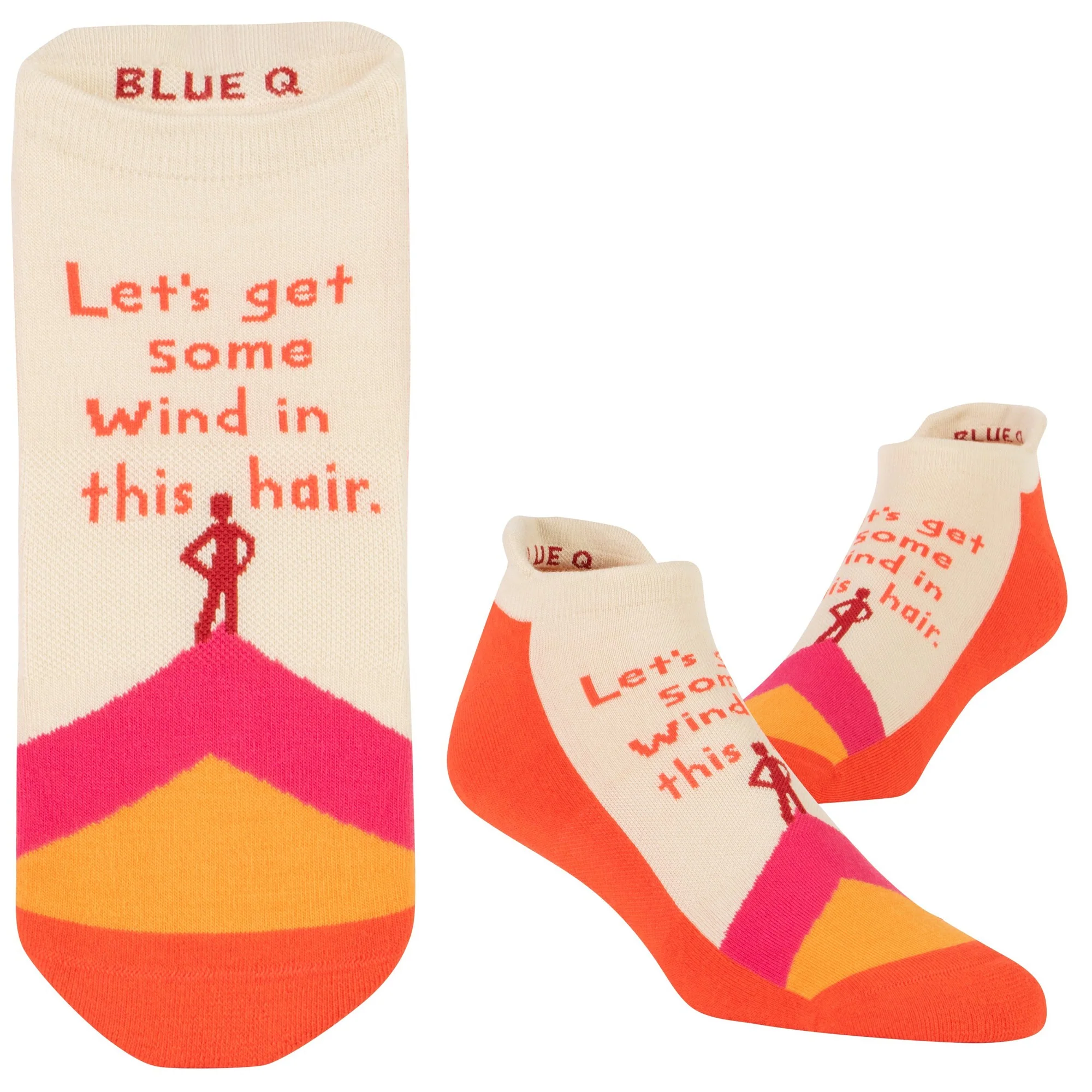 Let's Get Some Wind In This Hair Unisex Sneaker Socks [2 Size Options] | BlueQ at GetBullish - Image 5