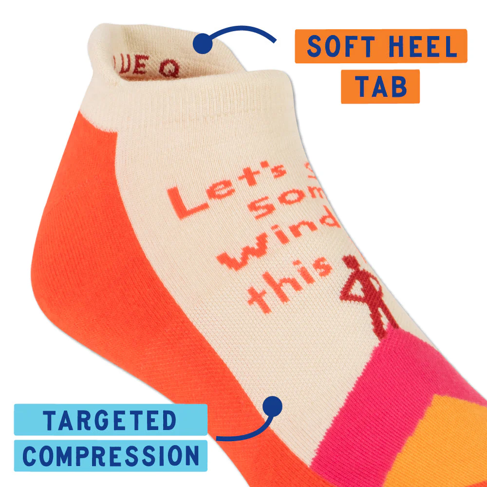 Let's Get Some Wind In This Hair Unisex Sneaker Socks [2 Size Options] | BlueQ at GetBullish - Image 7