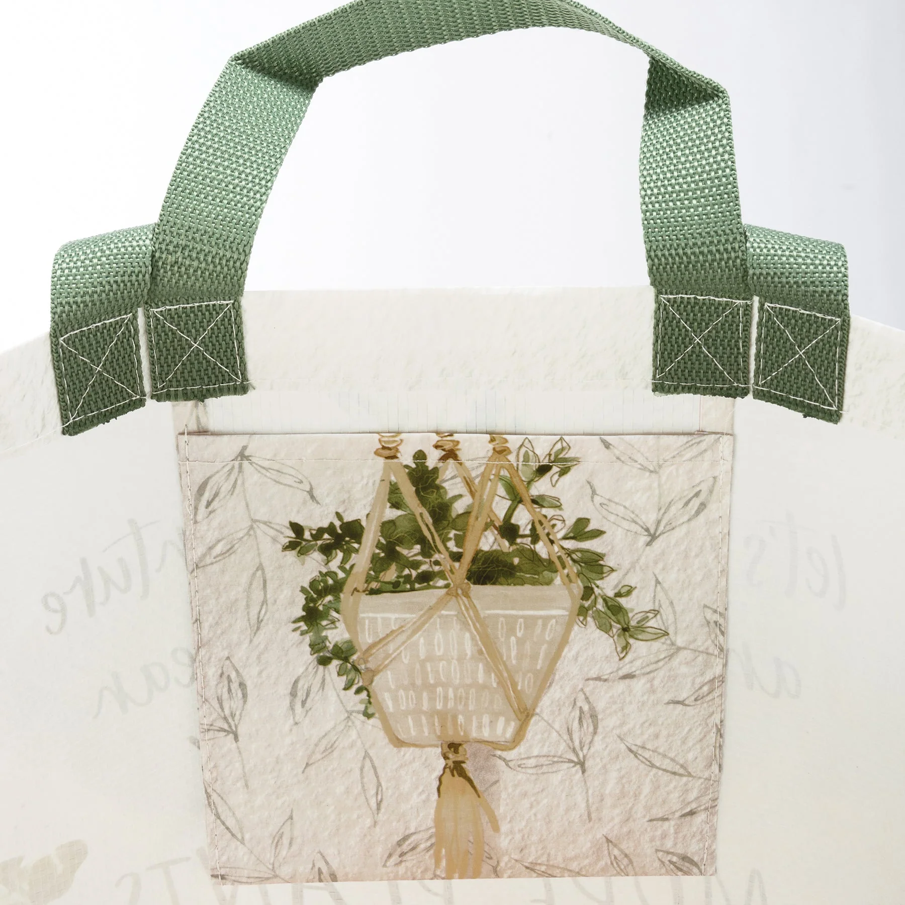 Let's Go Buy More Plants Market Tote Bag | 15.50" x 15.25" x 6" - Image 4