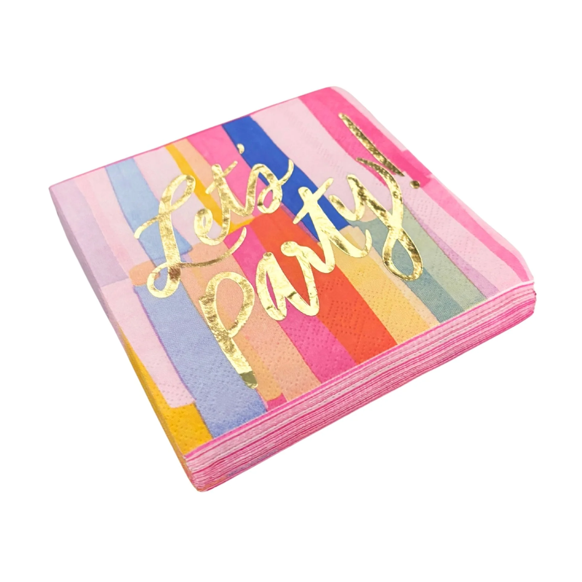 Let's Party Beverage Napkins | Cocktail Party Napkin | 5" Square - Image 5