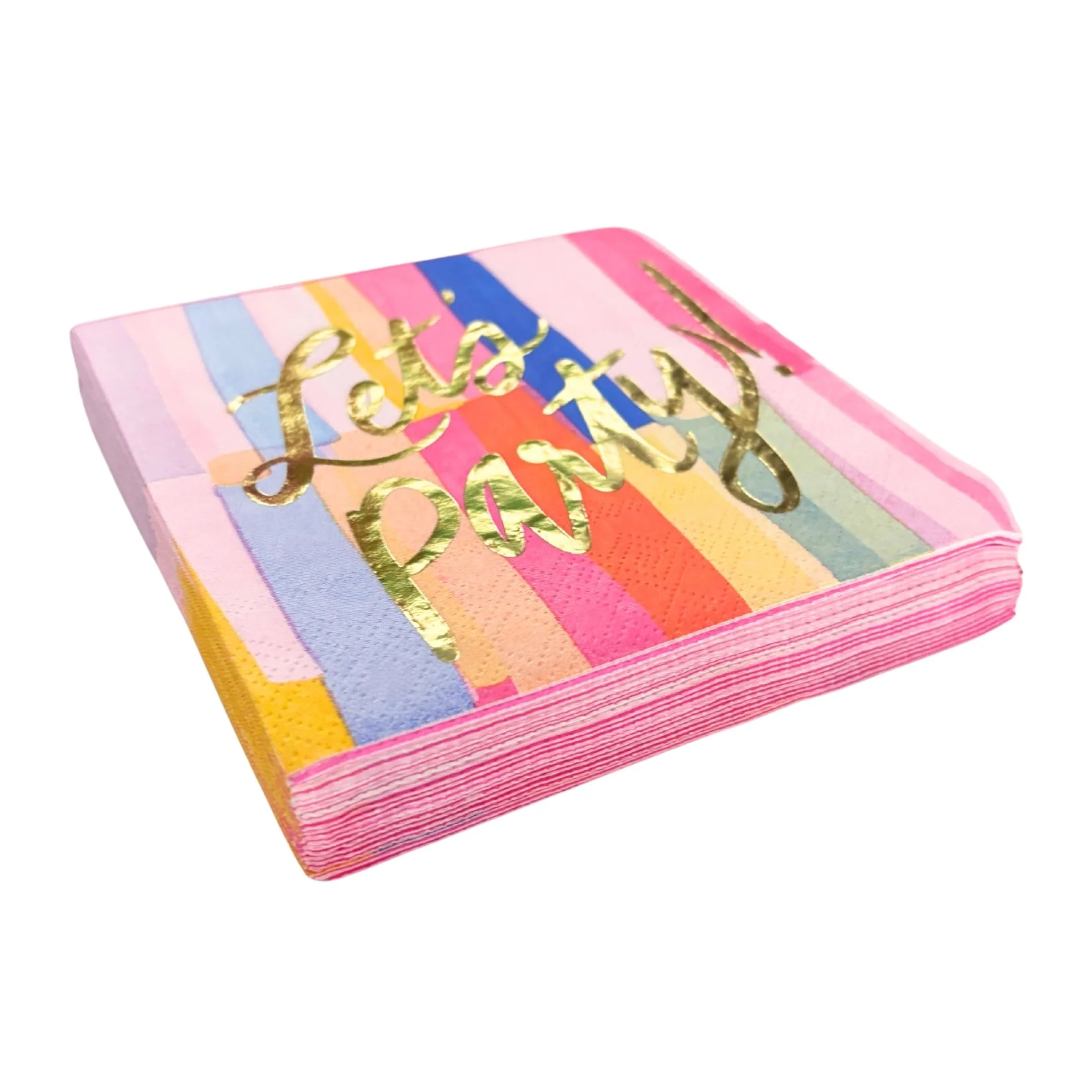 Let's Party Beverage Napkins | Cocktail Party Napkin | 5" Square - Image 7