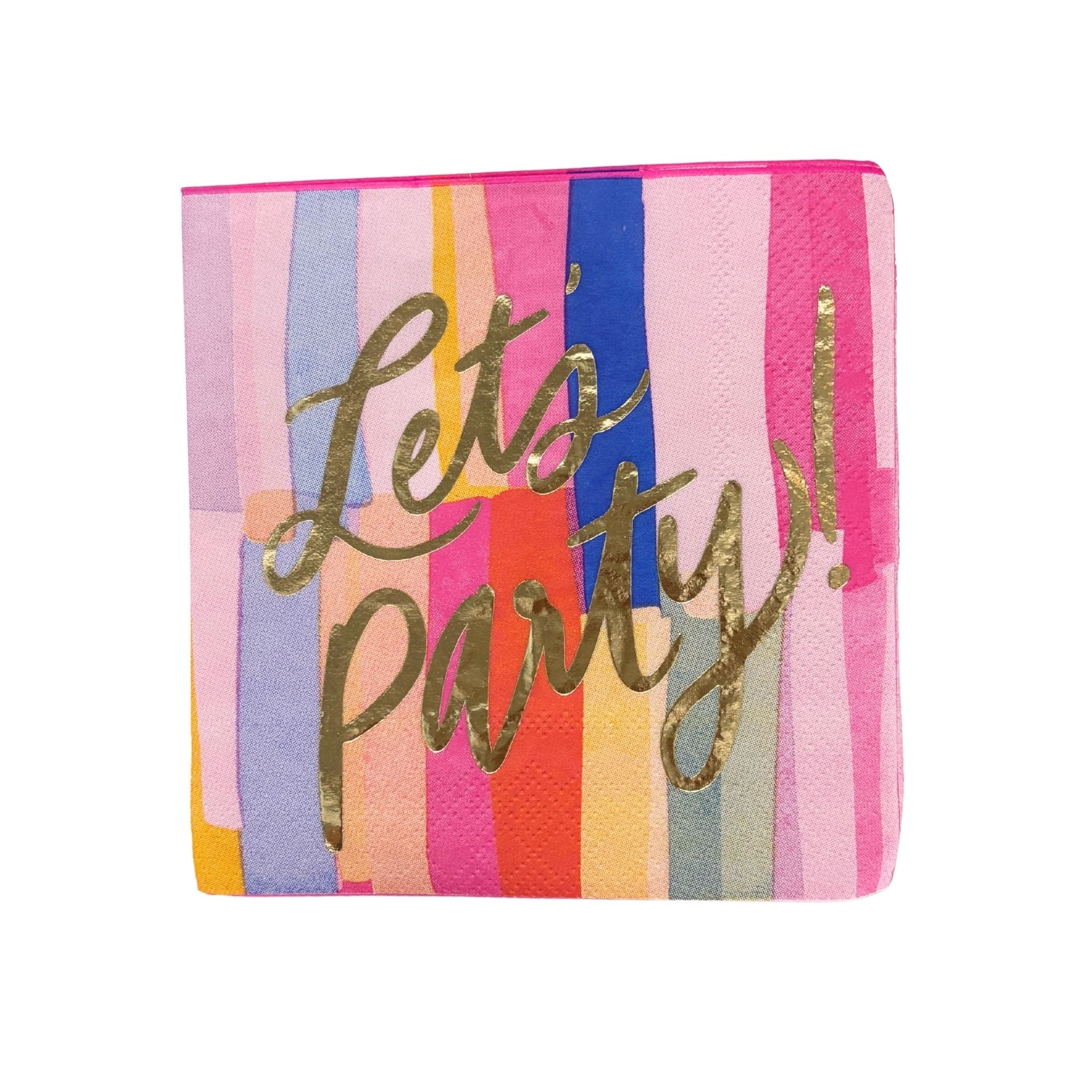 Let's Party Beverage Napkins | Cocktail Party Napkin | 5" Square - Image 9