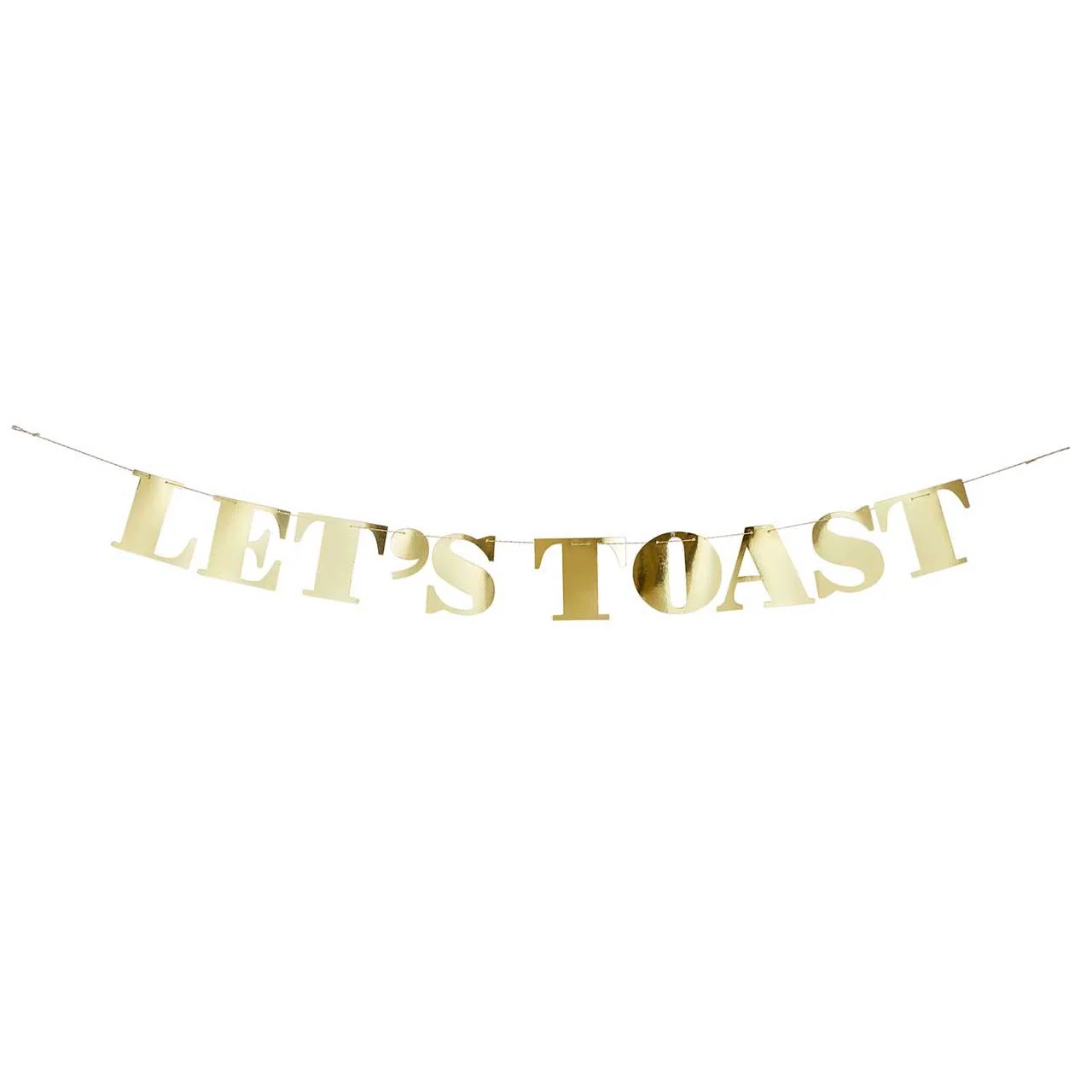 Let's Toast Paper Garland Banner | 6ft Long - Image 2