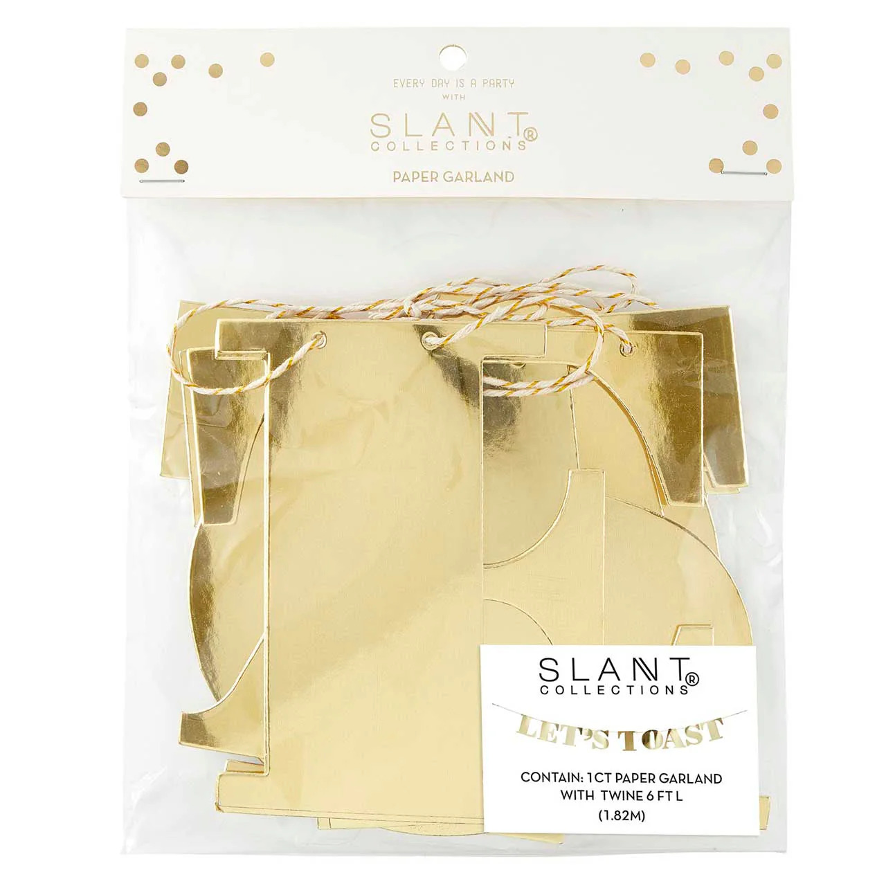Let's Toast Paper Garland Banner | 6ft Long - Image 3