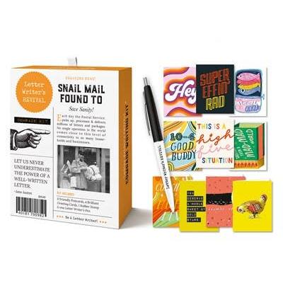 Letter Writer's Stationery Set "Comrade Kit" | Letter-Writing Kit with Greeting Cards, Postcards, Pen, Rubber Stamp - Image 4