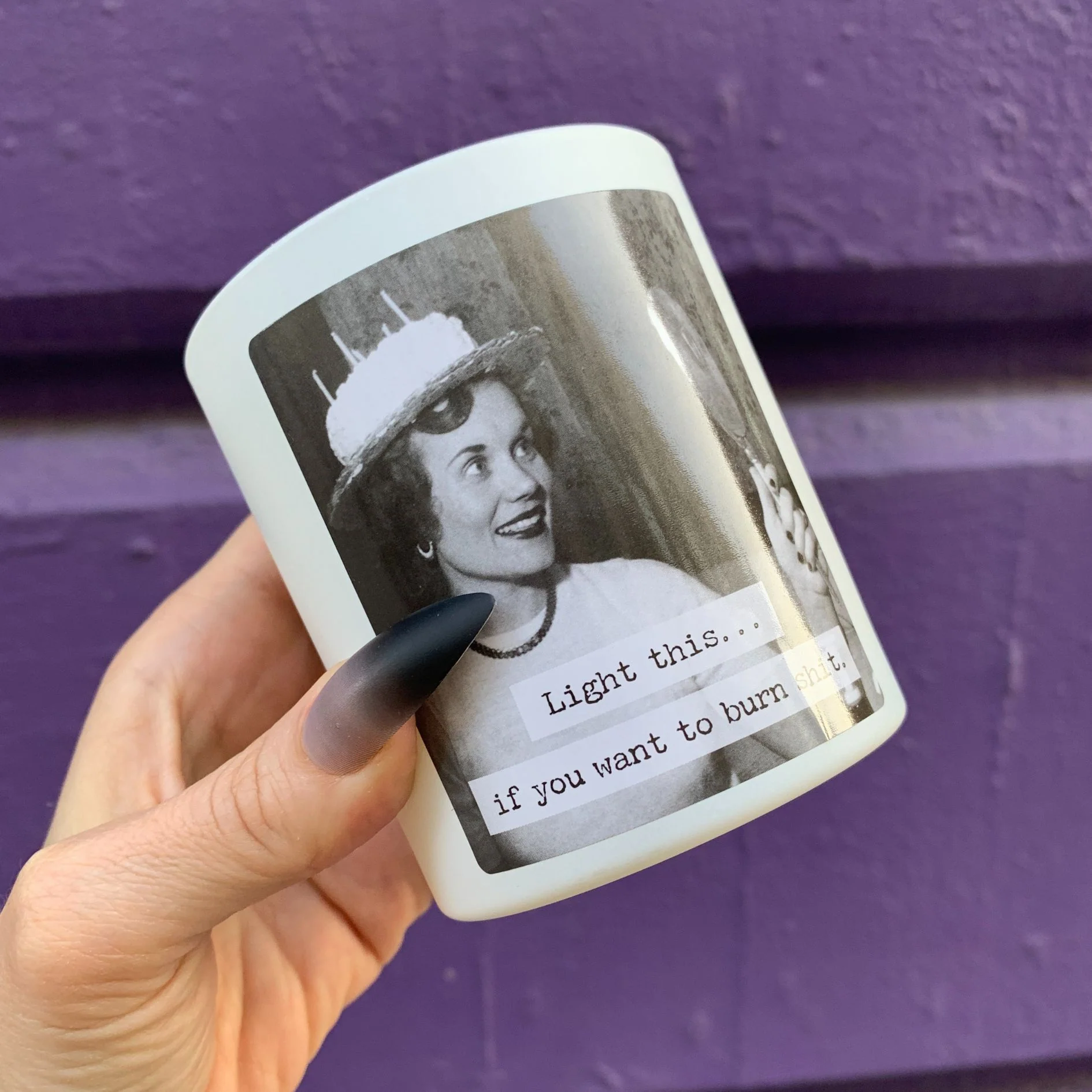 Light This Candle | Double Sided Vintage Photograph | Soy Wax Birthday Cake Scent - Image 6