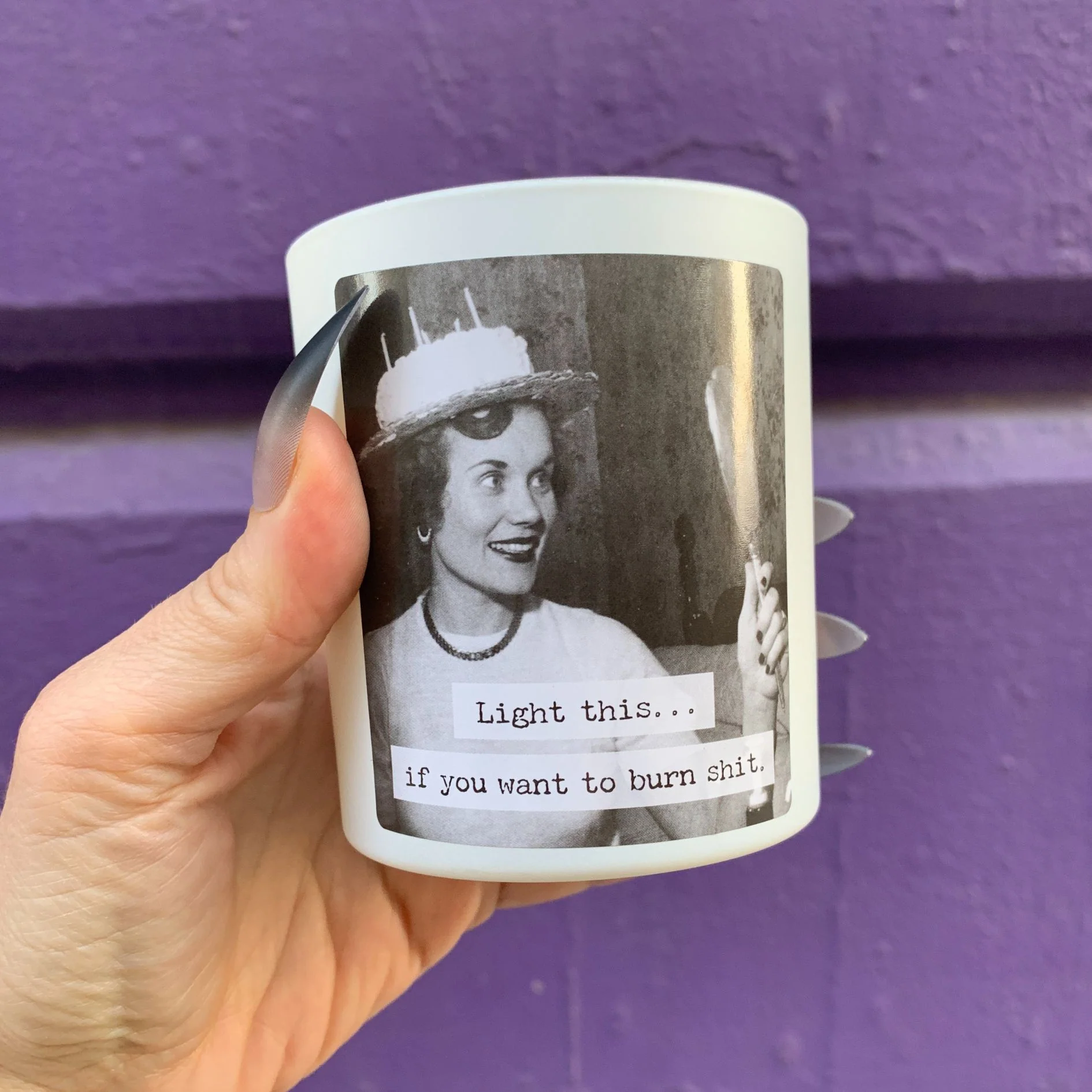 Light This Candle | Double Sided Vintage Photograph | Soy Wax Birthday Cake Scent - Image 7