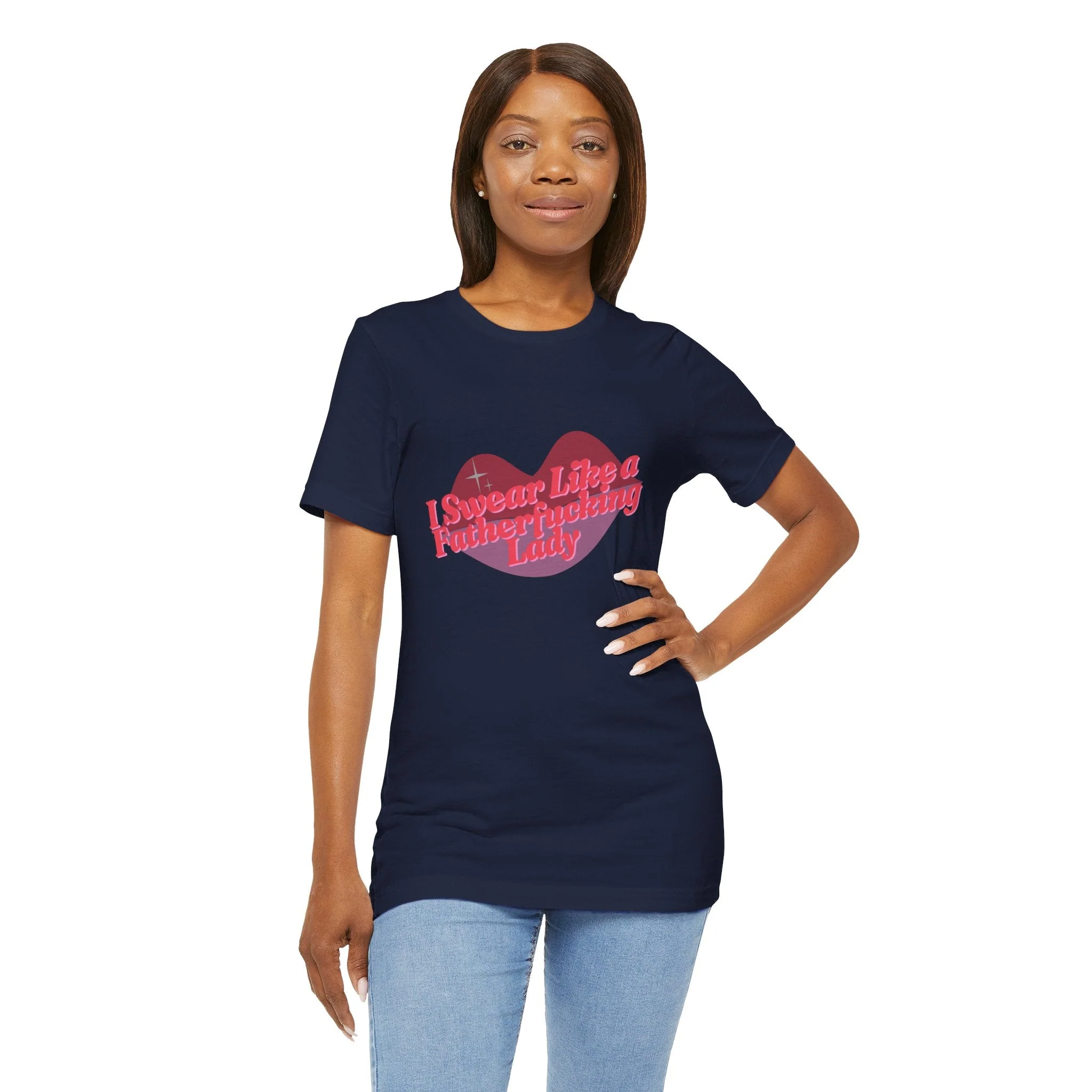 Swear Like a Fatherf💋💋💋💋💋💋 Lady Jersey Short Sleeve Tee [XS-5X, Multiple Color Options] - Image 13
