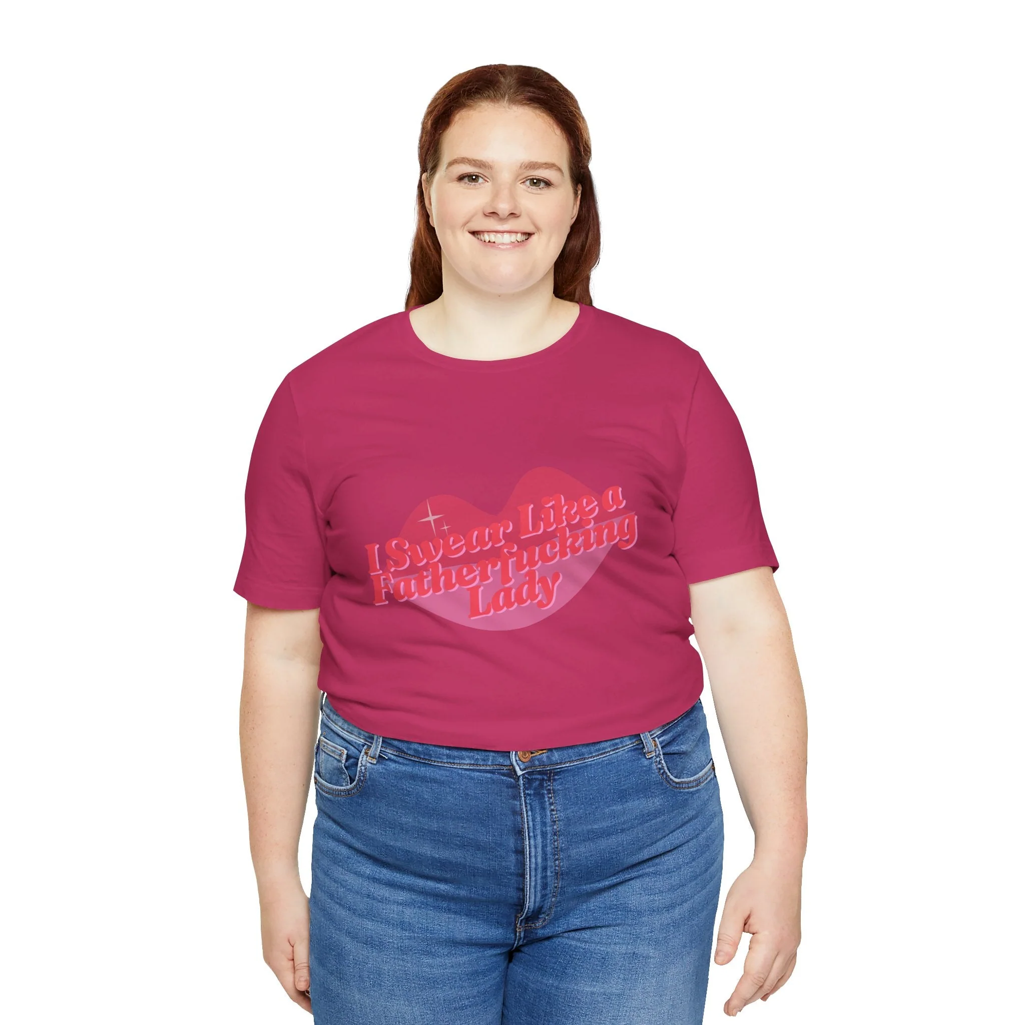 Swear Like a Fatherf💋💋💋💋💋💋 Lady Jersey Short Sleeve Tee [XS-5X, Multiple Color Options] - Image 17