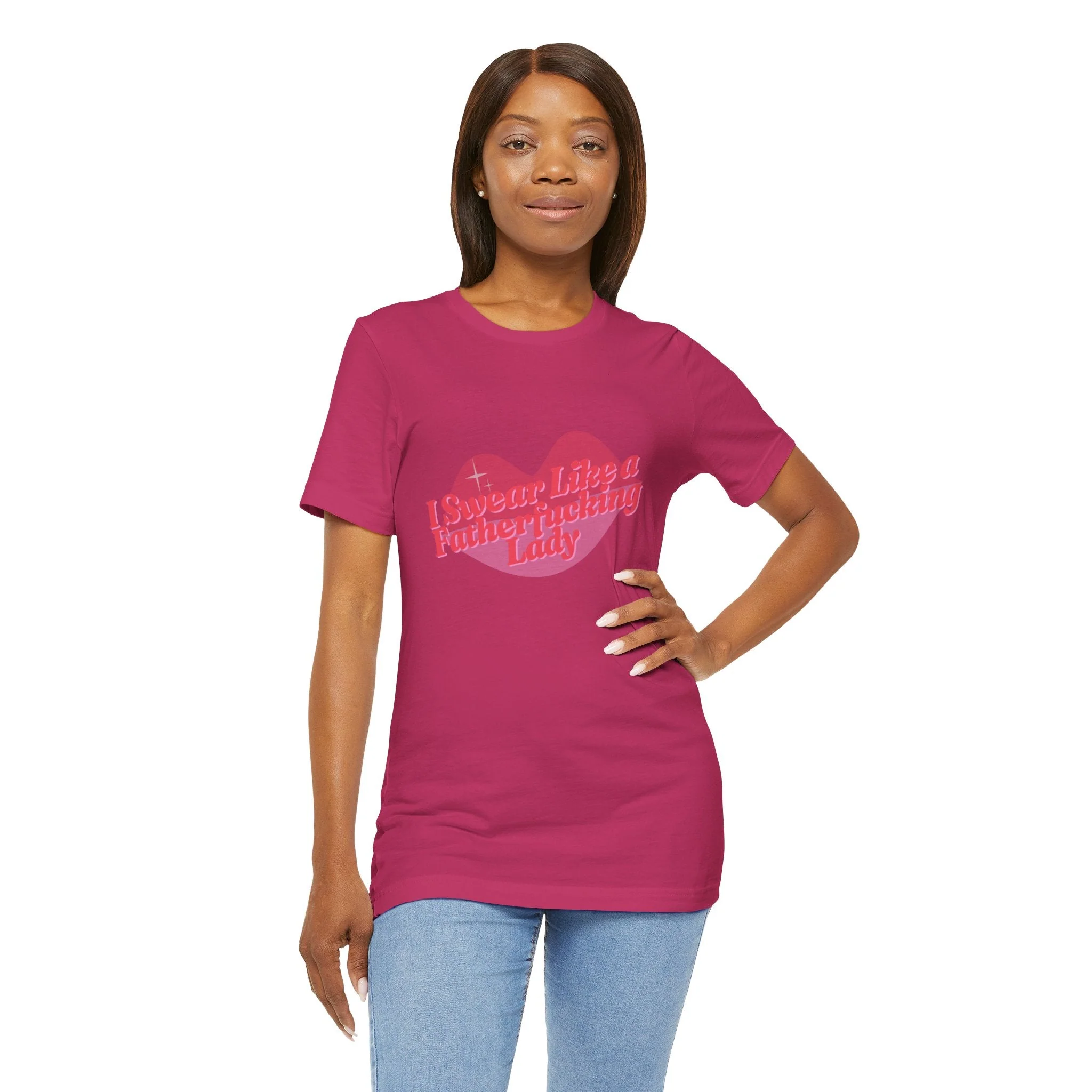 Swear Like a Fatherf💋💋💋💋💋💋 Lady Jersey Short Sleeve Tee [XS-5X, Multiple Color Options] - Image 18