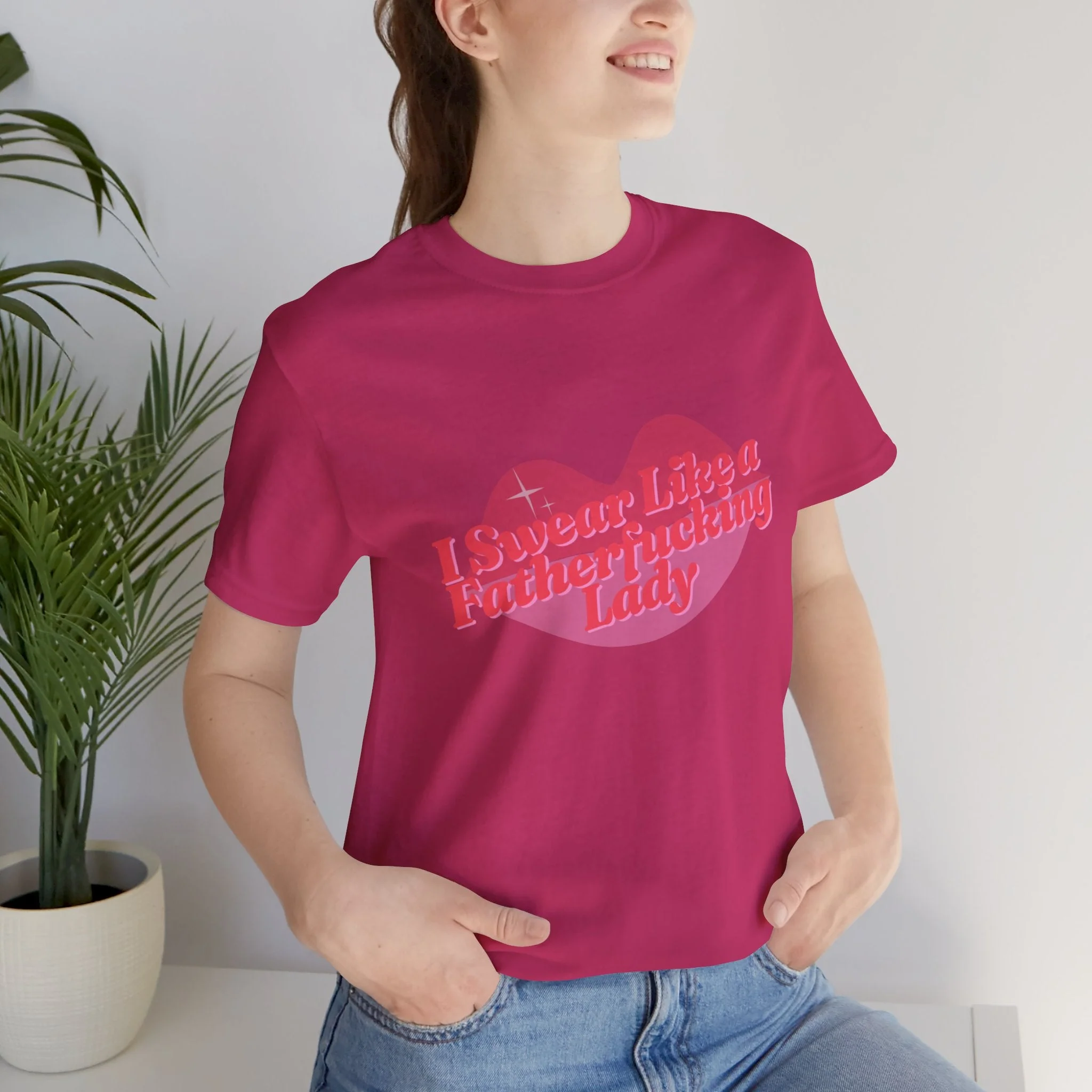 Swear Like a Fatherf💋💋💋💋💋💋 Lady Jersey Short Sleeve Tee [XS-5X, Multiple Color Options] - Image 19