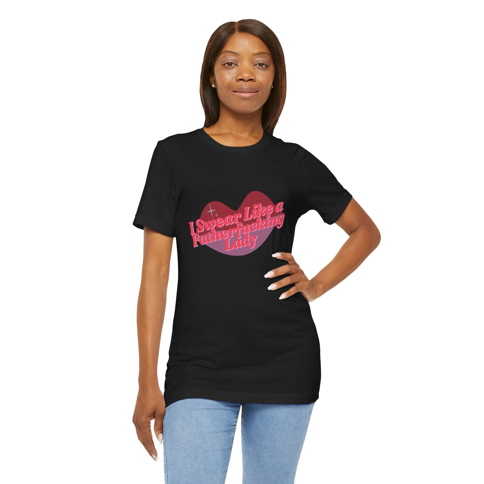 Swear Like a Fatherf💋💋💋💋💋💋 Lady Jersey Short Sleeve Tee [XS-5X, Multiple Color Options] - Image 23