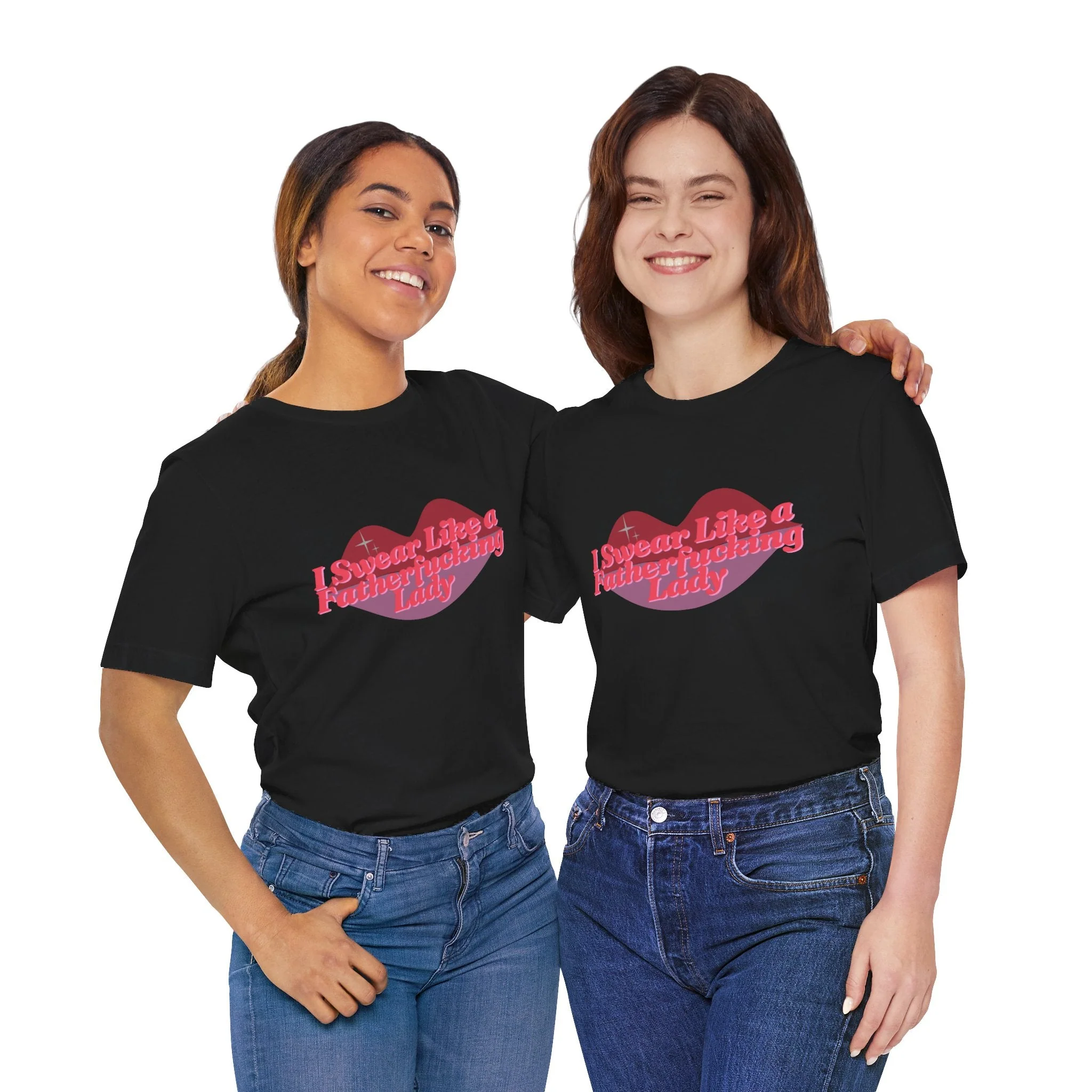 Swear Like a Fatherf💋💋💋💋💋💋 Lady Jersey Short Sleeve Tee [XS-5X, Multiple Color Options] - Image 25