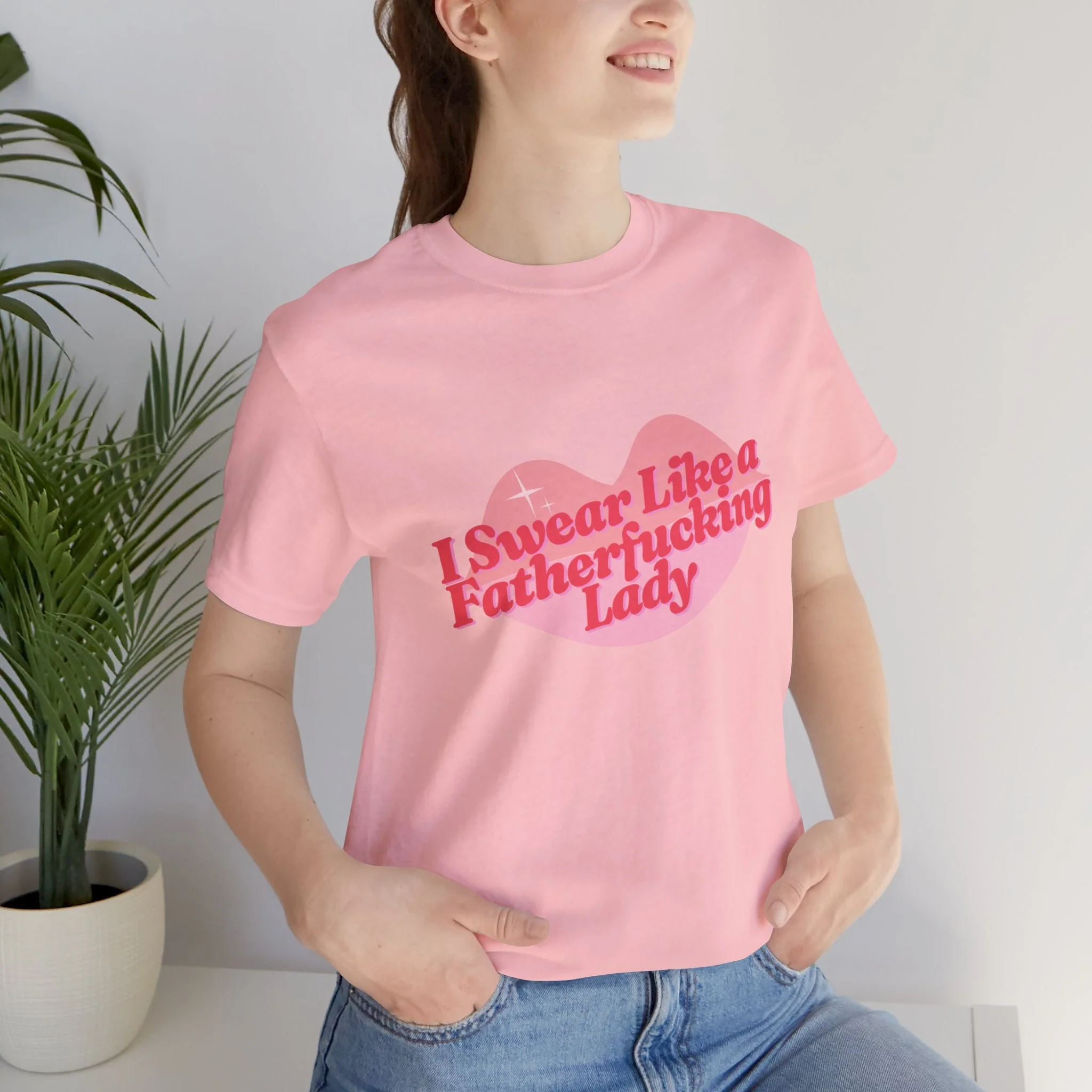 Swear Like a Fatherf💋💋💋💋💋💋 Lady Jersey Short Sleeve Tee [XS-5X, Multiple Color Options] - Image 34