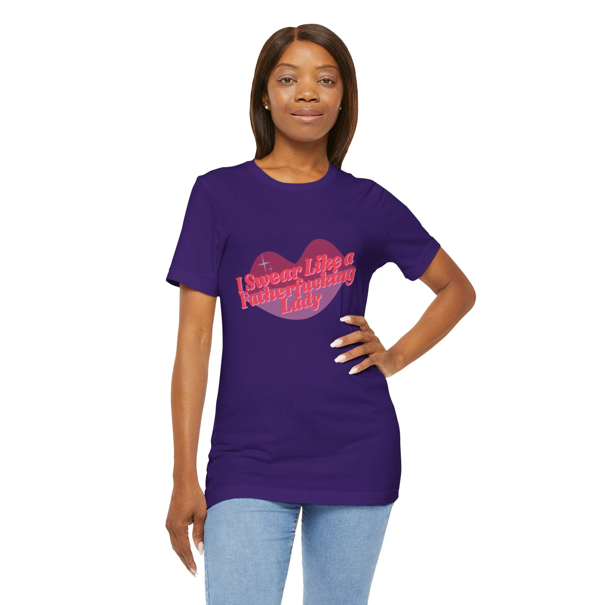Swear Like a Fatherf💋💋💋💋💋💋 Lady Jersey Short Sleeve Tee [XS-5X, Multiple Color Options] - Image 38
