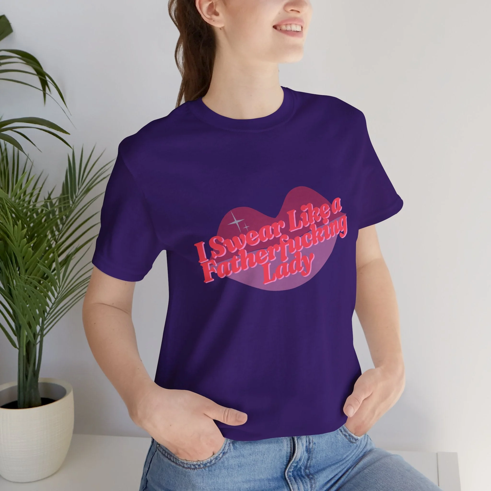 Swear Like a Fatherf💋💋💋💋💋💋 Lady Jersey Short Sleeve Tee [XS-5X, Multiple Color Options] - Image 39