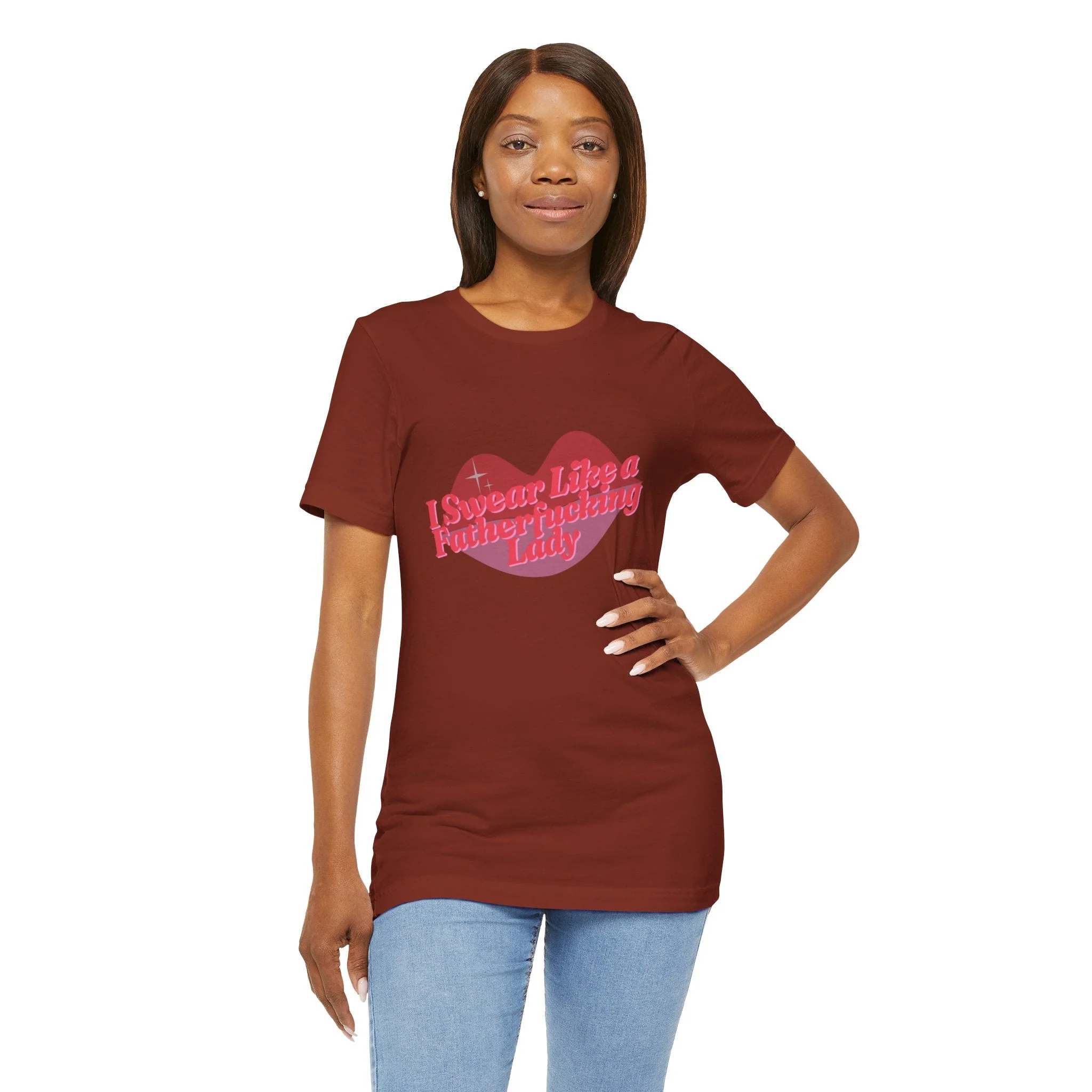 Swear Like a Fatherf💋💋💋💋💋💋 Lady Jersey Short Sleeve Tee [XS-5X, Multiple Color Options] - Image 48