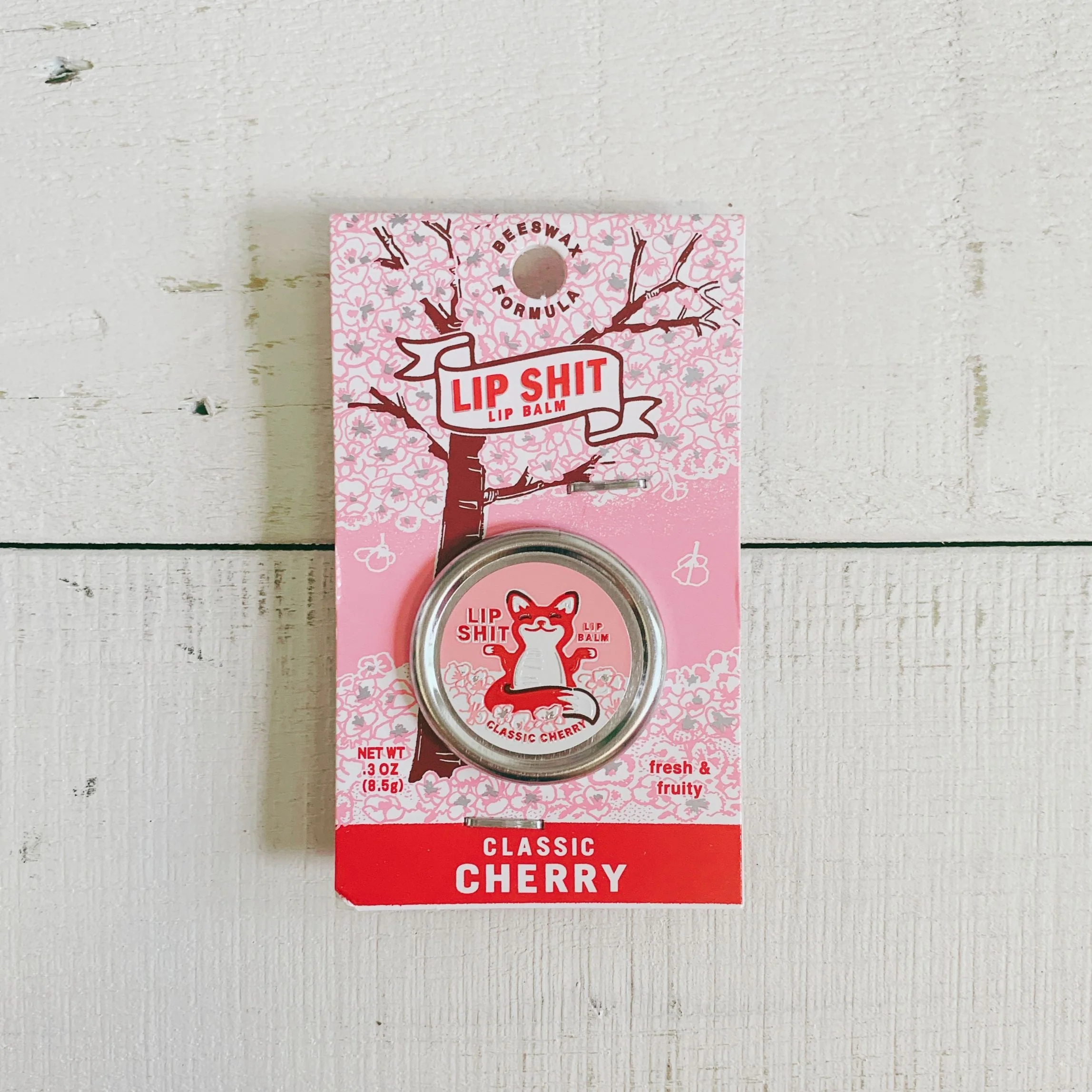 Lip Shit Lip Balm in Classic Cherry Beeswax Formula | Lip Moisturizer in Tin | .3oz | BlueQ at GetBullish - Image 4