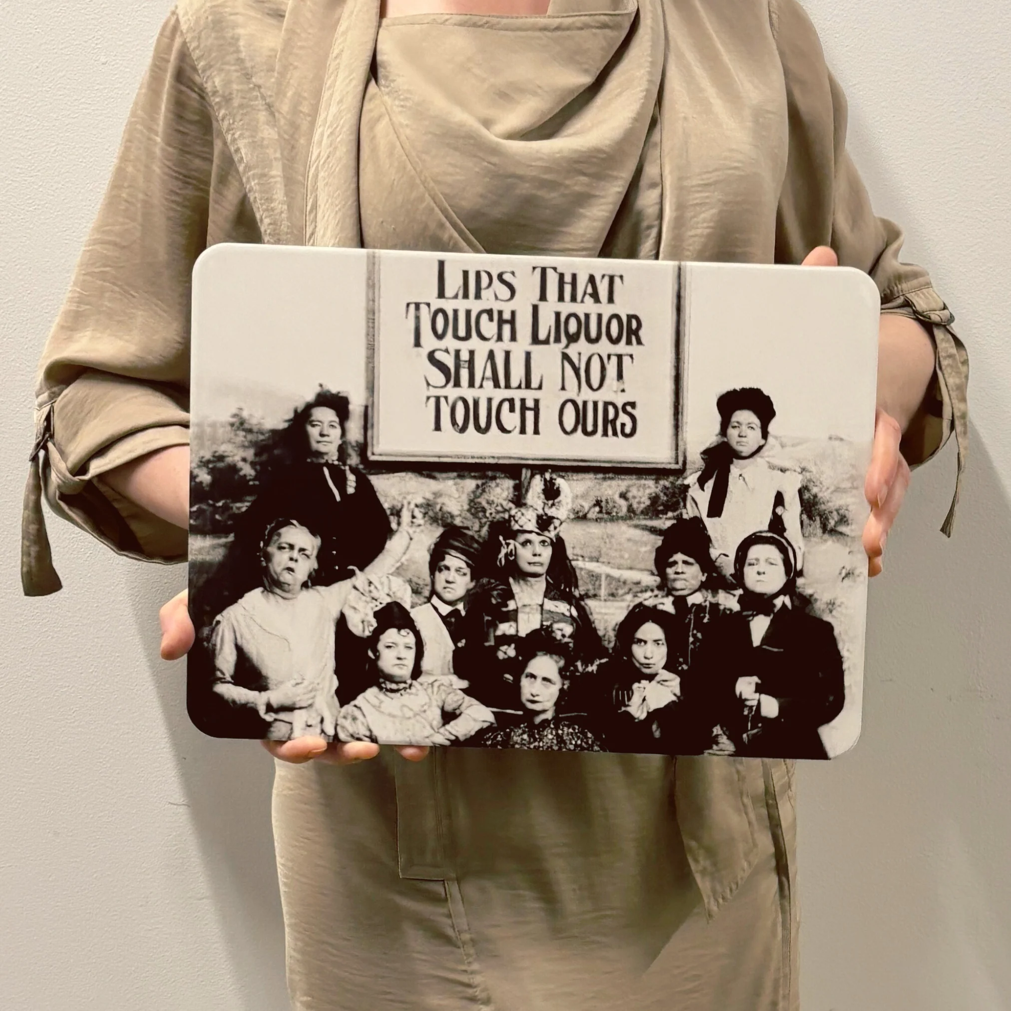 Lips That Touch Liquor Shall Not Touch Ours 13.75" x 10" Stone Trivet | Prohibition Era Women Hot Dishes Stone Cork Base Stand | 13.75" x 10" - Image 3