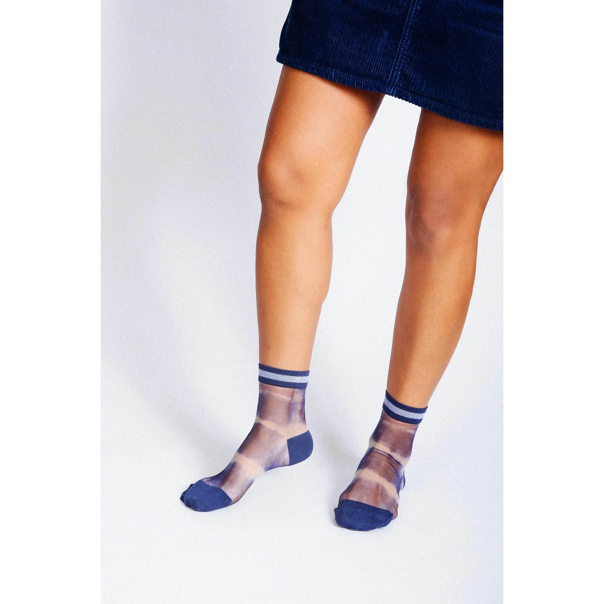 Lisse Tie Dye Sheer Ankle Socks in Shibori or Marble Pattern | Premium Japanese Seamless Toe Women’s Socks - Image 8