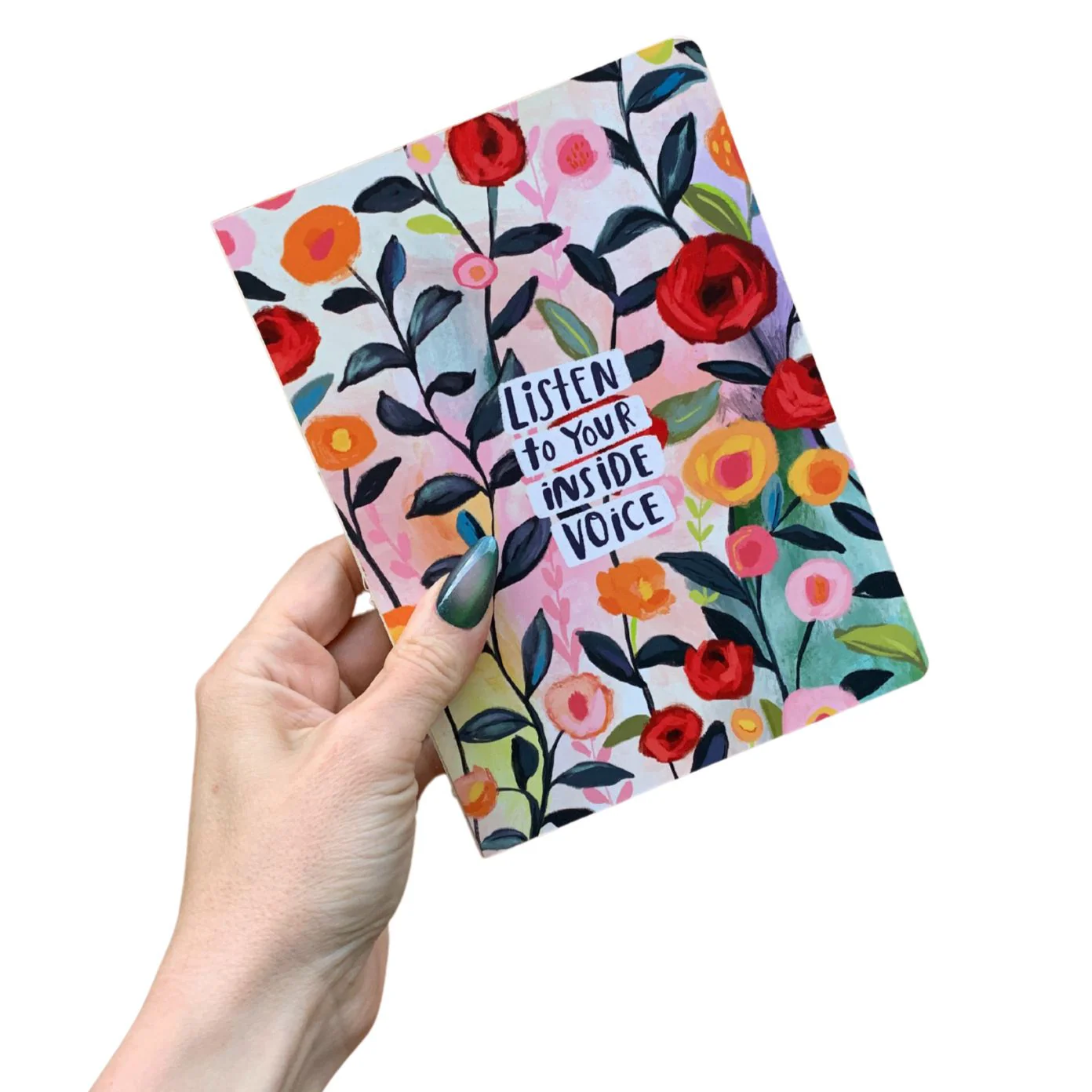 Listen To Your Inside Voice  Double-Sided Journal | 160 Lined Pages Motivational Quotes Notebook