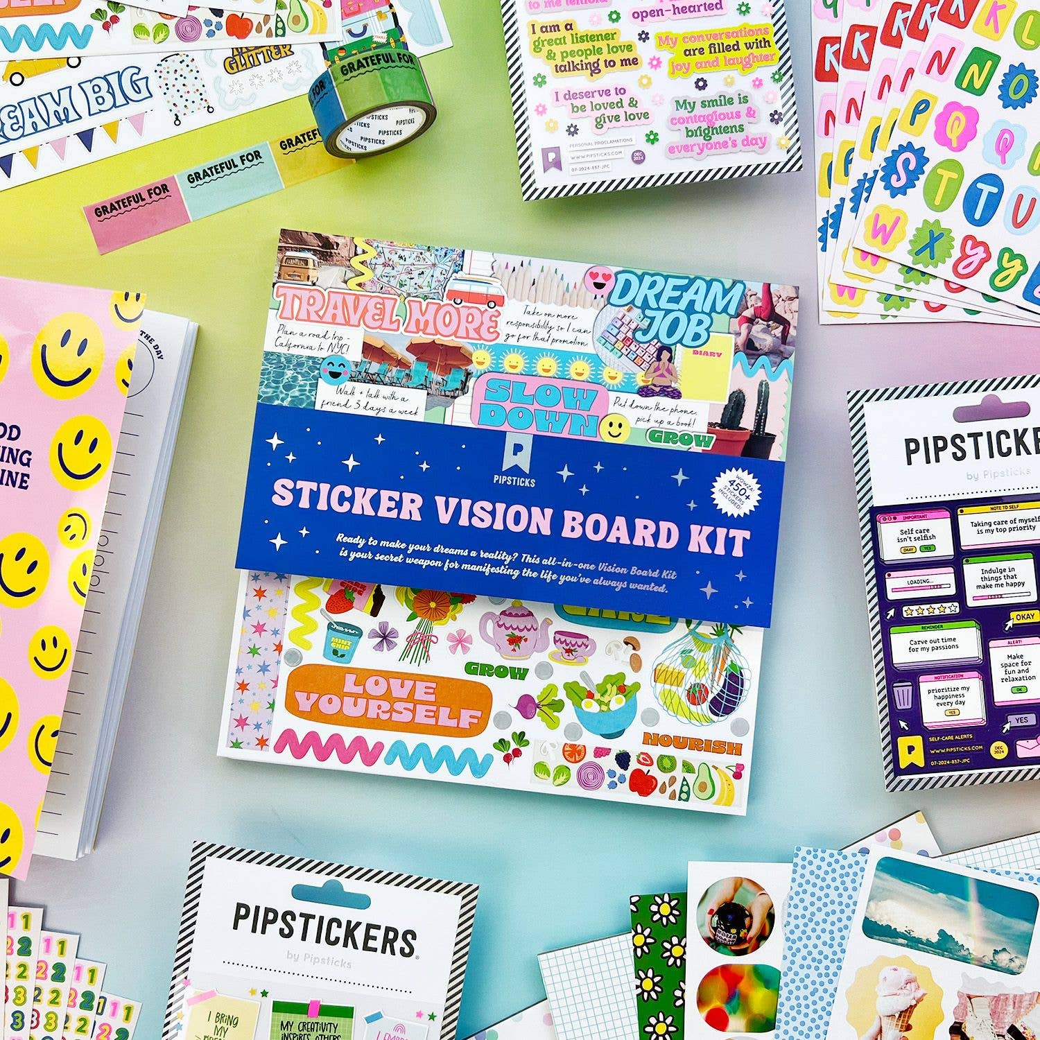 Live The Dream Sticker Vision Board Kit | Manifestation Decorative Decals | Sticker Lovers Collection