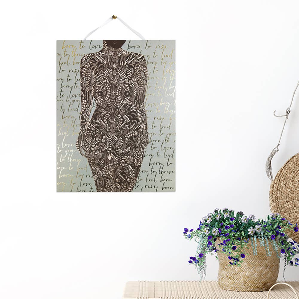 Living Woman 11" x 14" Art Print | Pre-Hung with Silk Ribbon for Easy Hanging | Gift for Her - Image 2