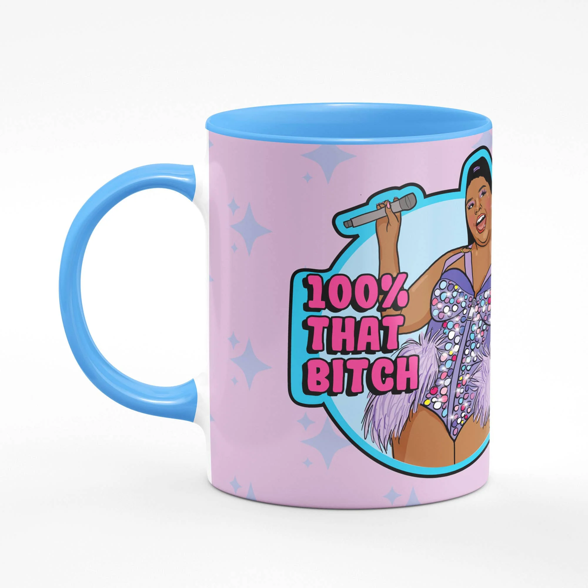 Lizzo Blue Mug | Ceramic Tea Coffee Cup | 11oz - Image 2