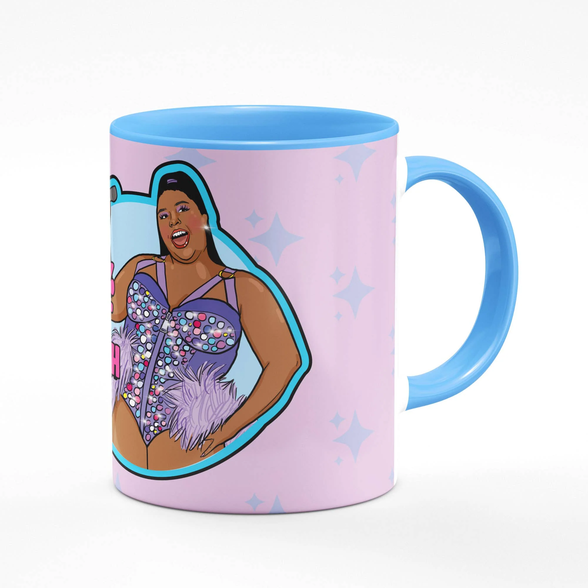 Lizzo Blue Mug | Ceramic Tea Coffee Cup | 11oz - Image 3