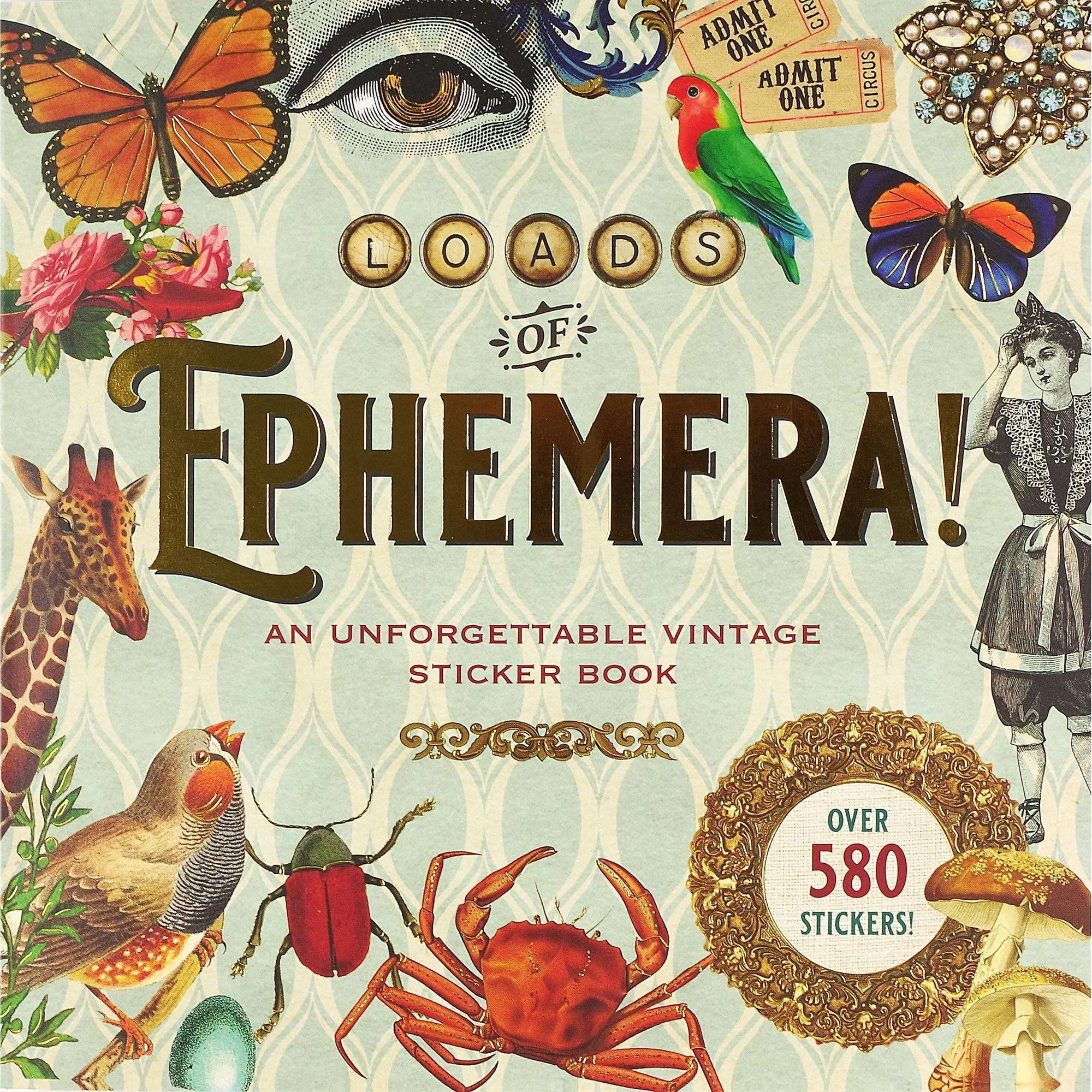 Loads of Ephemera Stickers | An Unforgettable Vintage Sticker Book | 580 Decals - Image 2