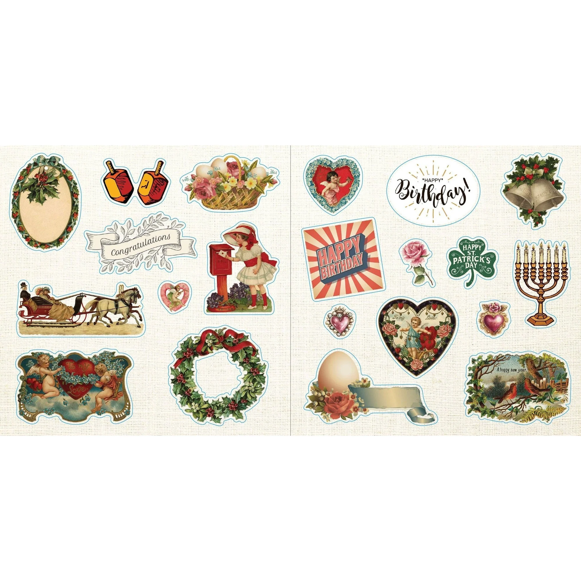 Loads of Ephemera Stickers | An Unforgettable Vintage Sticker Book | 580 Decals - Image 24