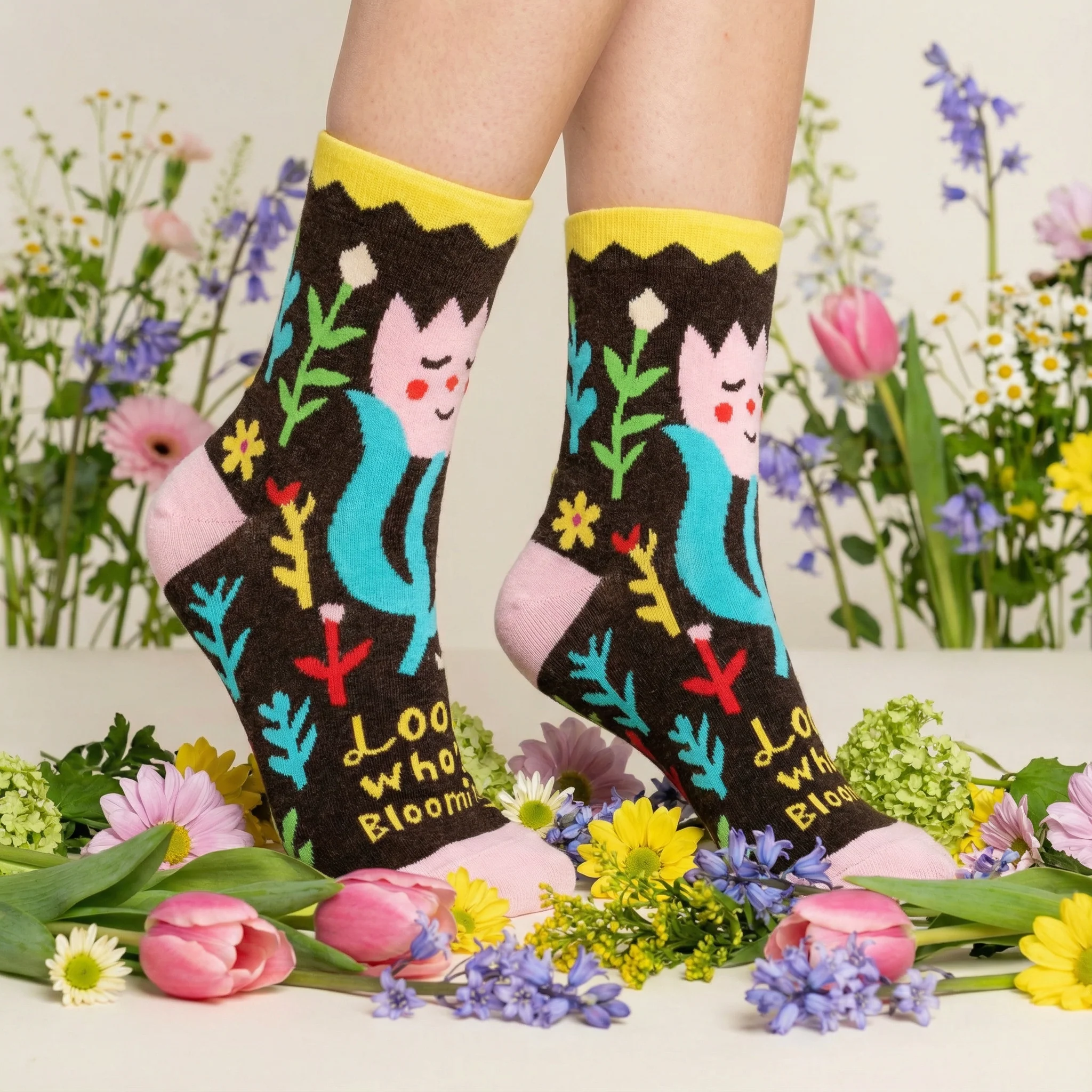 Look Who's Blooming Women's Ankle Socks | BlueQ at GetBullish - Image 8