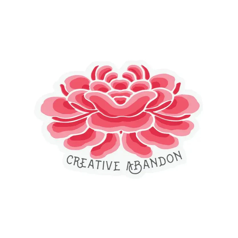 Lotus Flower Creative Abandon Large Inspirational Vinyl Sticker - Image 2
