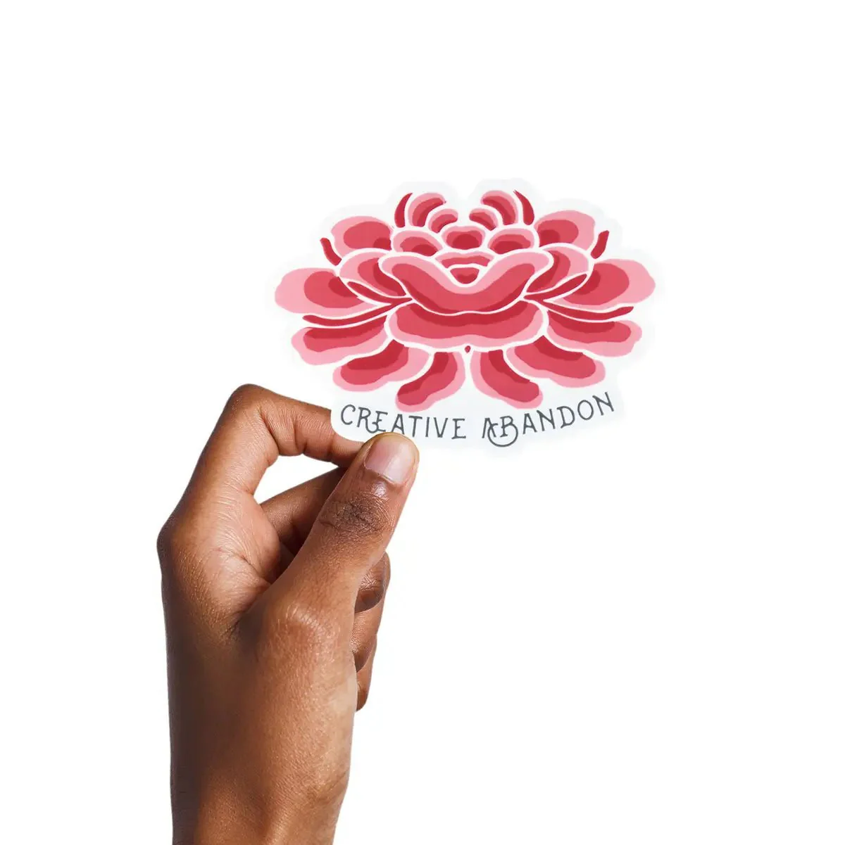 Lotus Flower Creative Abandon Large Inspirational Vinyl Sticker - Image 3