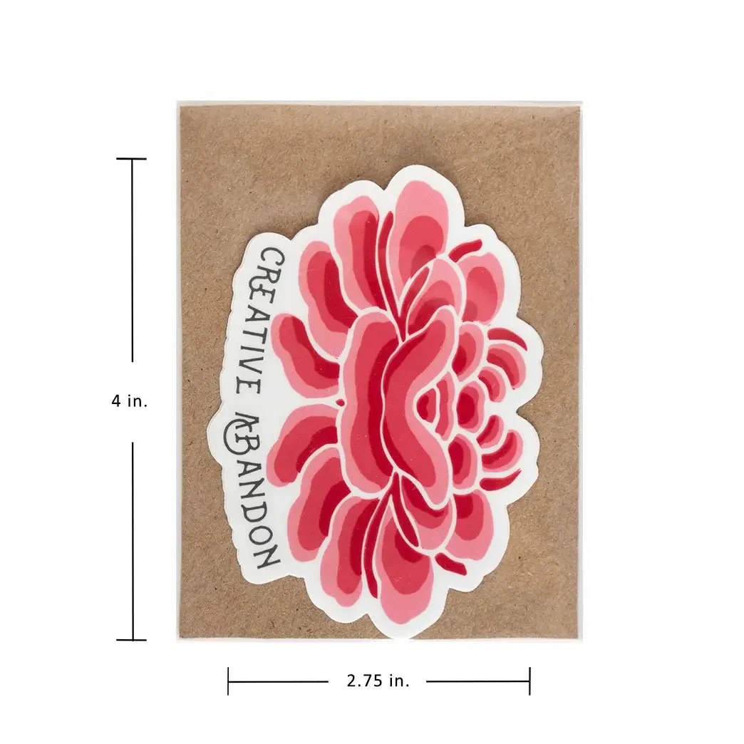 Lotus Flower Creative Abandon Large Inspirational Vinyl Sticker - Image 5