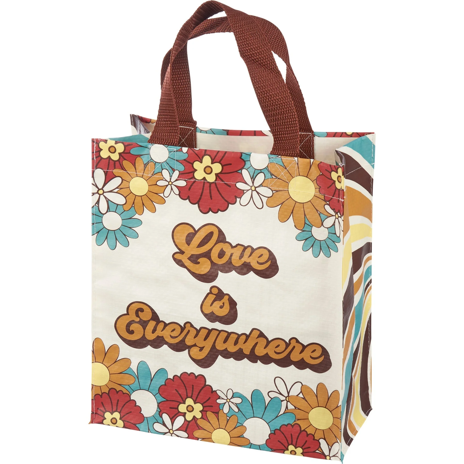 Love Is Everywhere Daily Tote Bag | Shopping Market Lunch Storage Bag | 8.75" x 10.25" x 4.75"