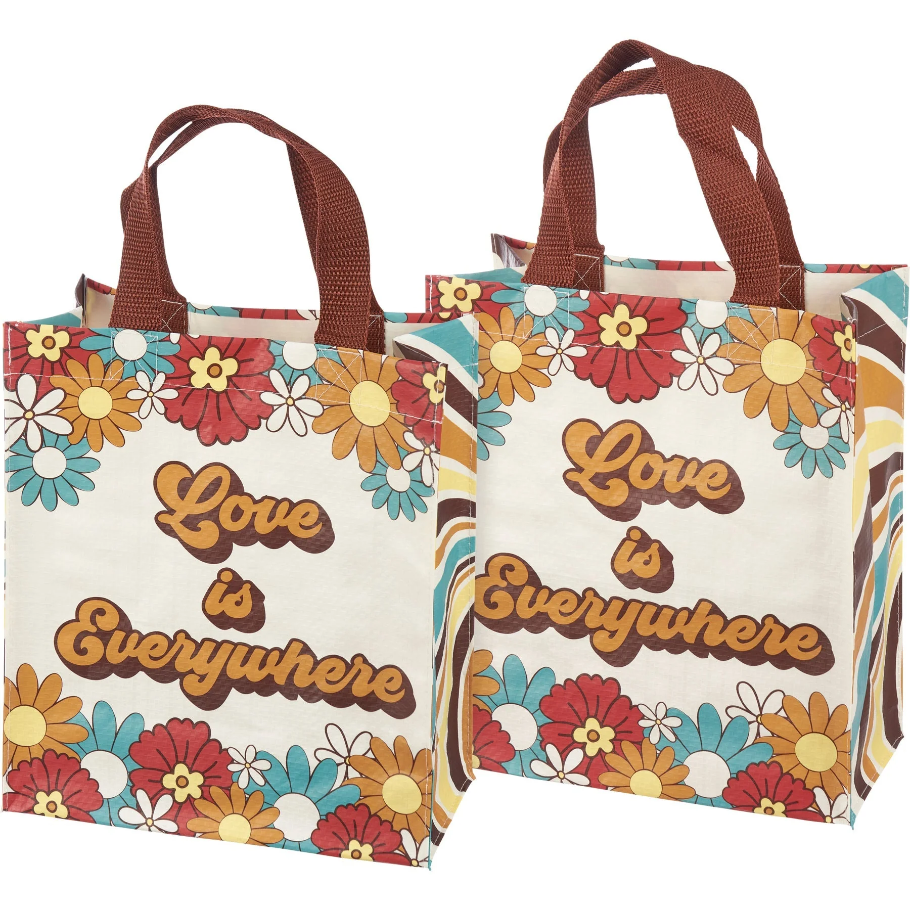 Love Is Everywhere Daily Tote Bag | Shopping Market Lunch Storage Bag | 8.75" x 10.25" x 4.75" - Image 2