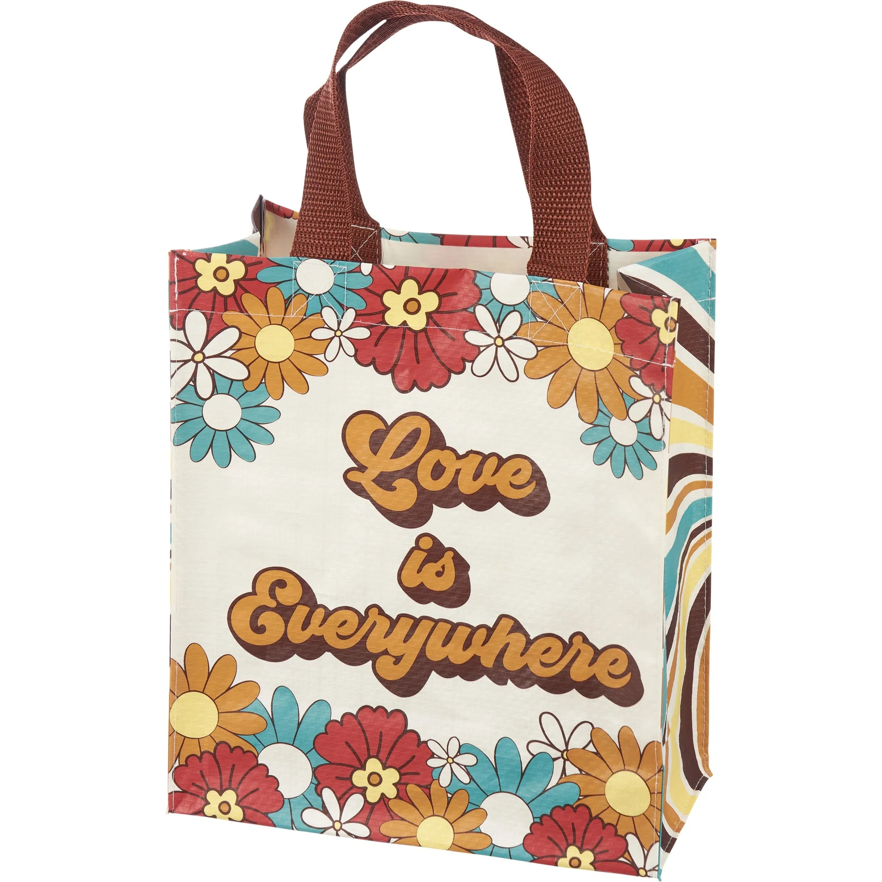 Love Is Everywhere Daily Tote Bag | Shopping Market Lunch Storage Bag | 8.75" x 10.25" x 4.75" - Image 3